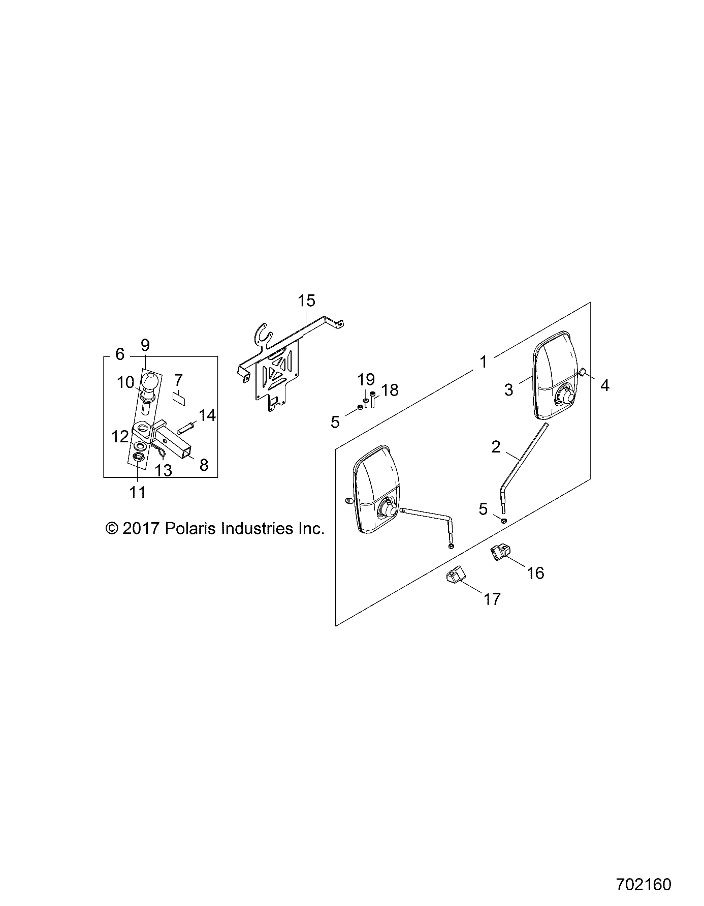 Foto diagrama Polaris que contem a peça 5264726-458