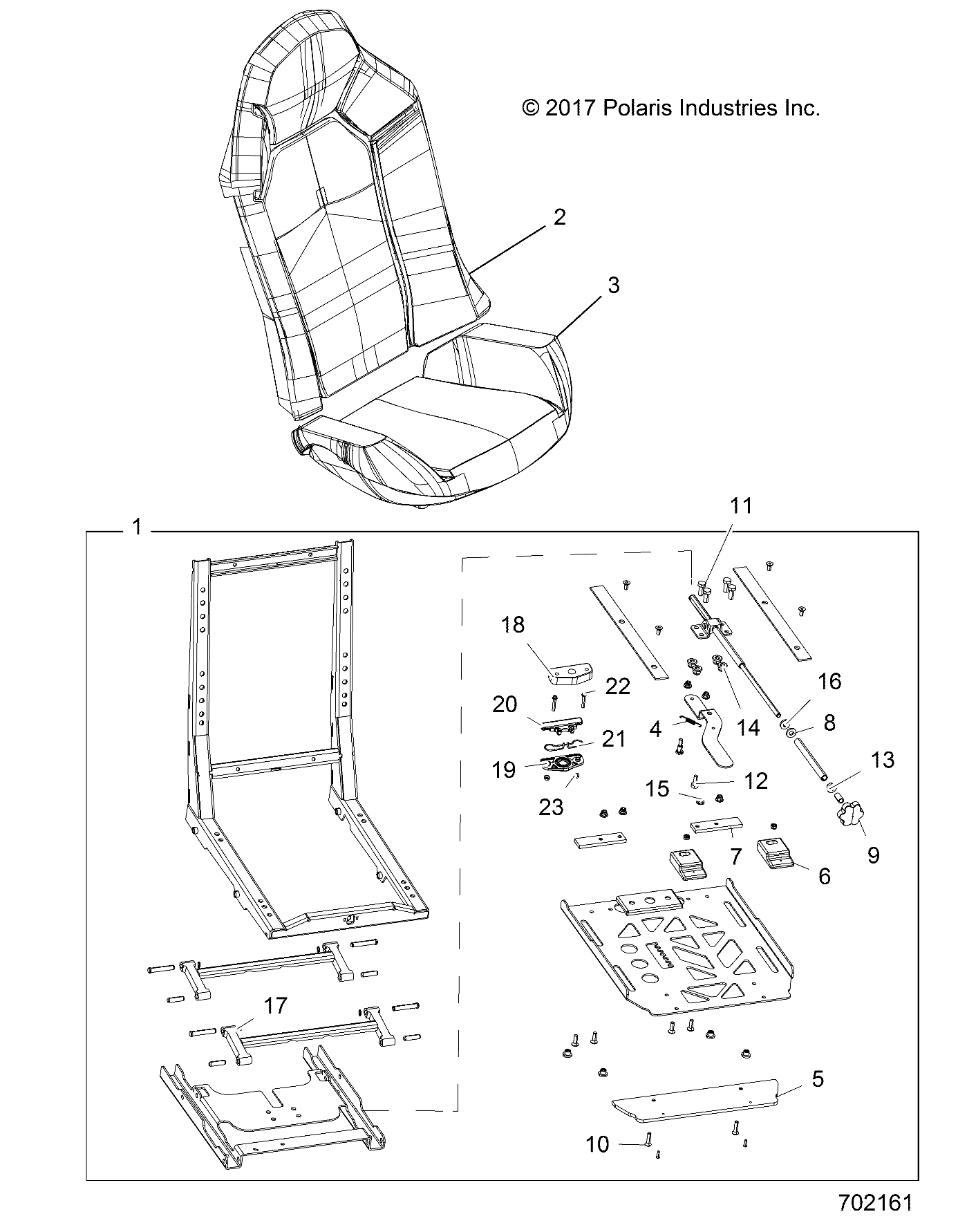 Part Number : 1023695-458 ASM-SEAT ADJUSTER GEN BLK