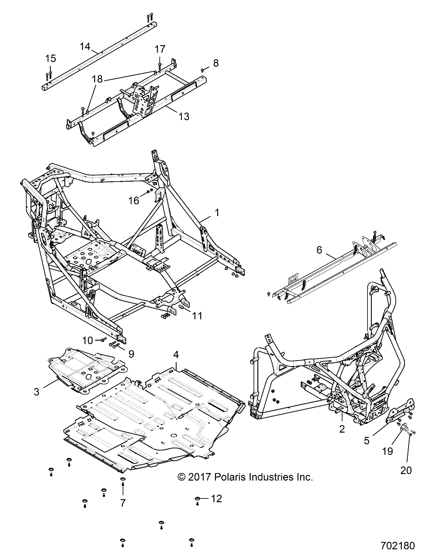 Foto diagrama Polaris que contem a peça 1024409-458