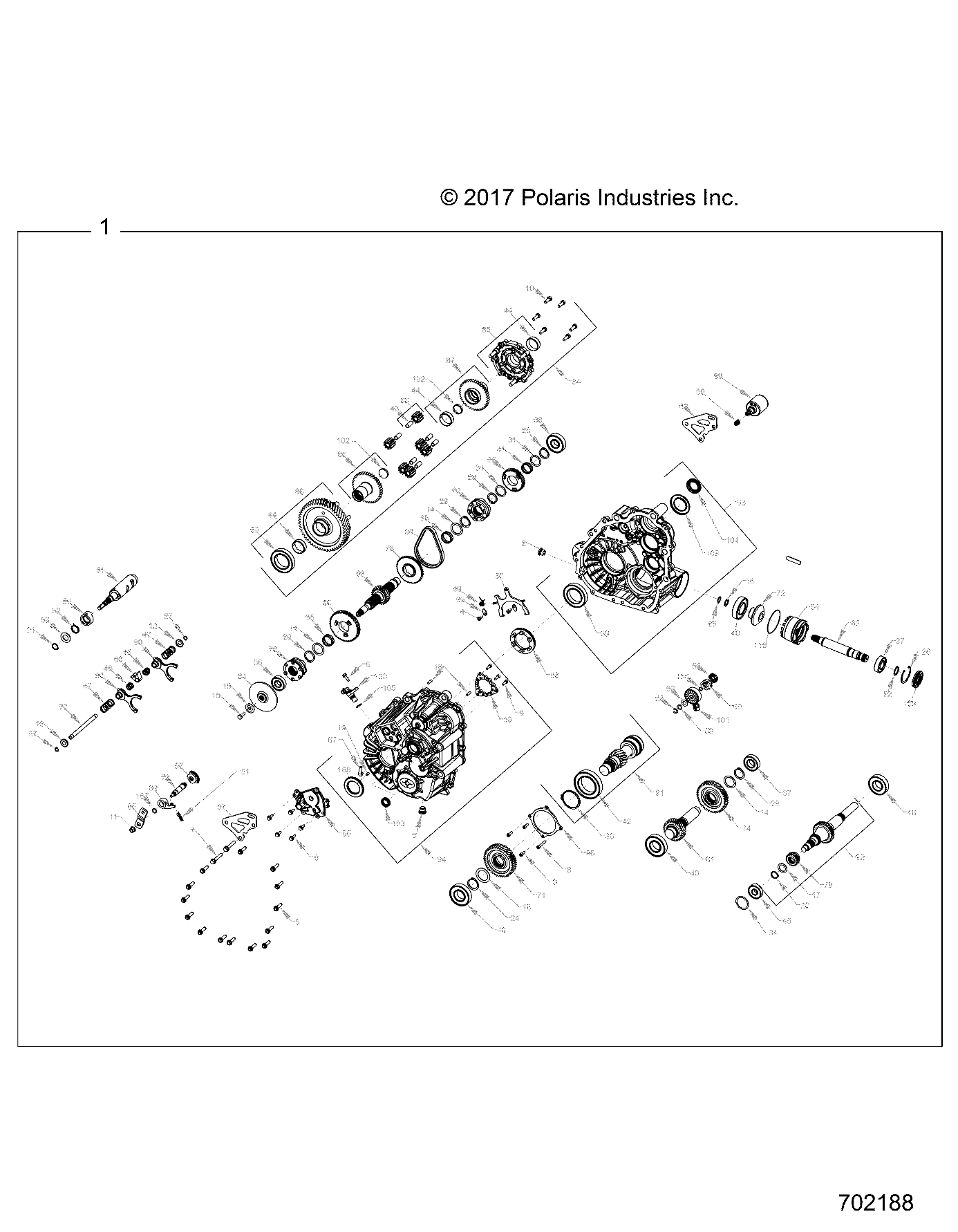 Foto diagrama Polaris que contem a peça 1334020