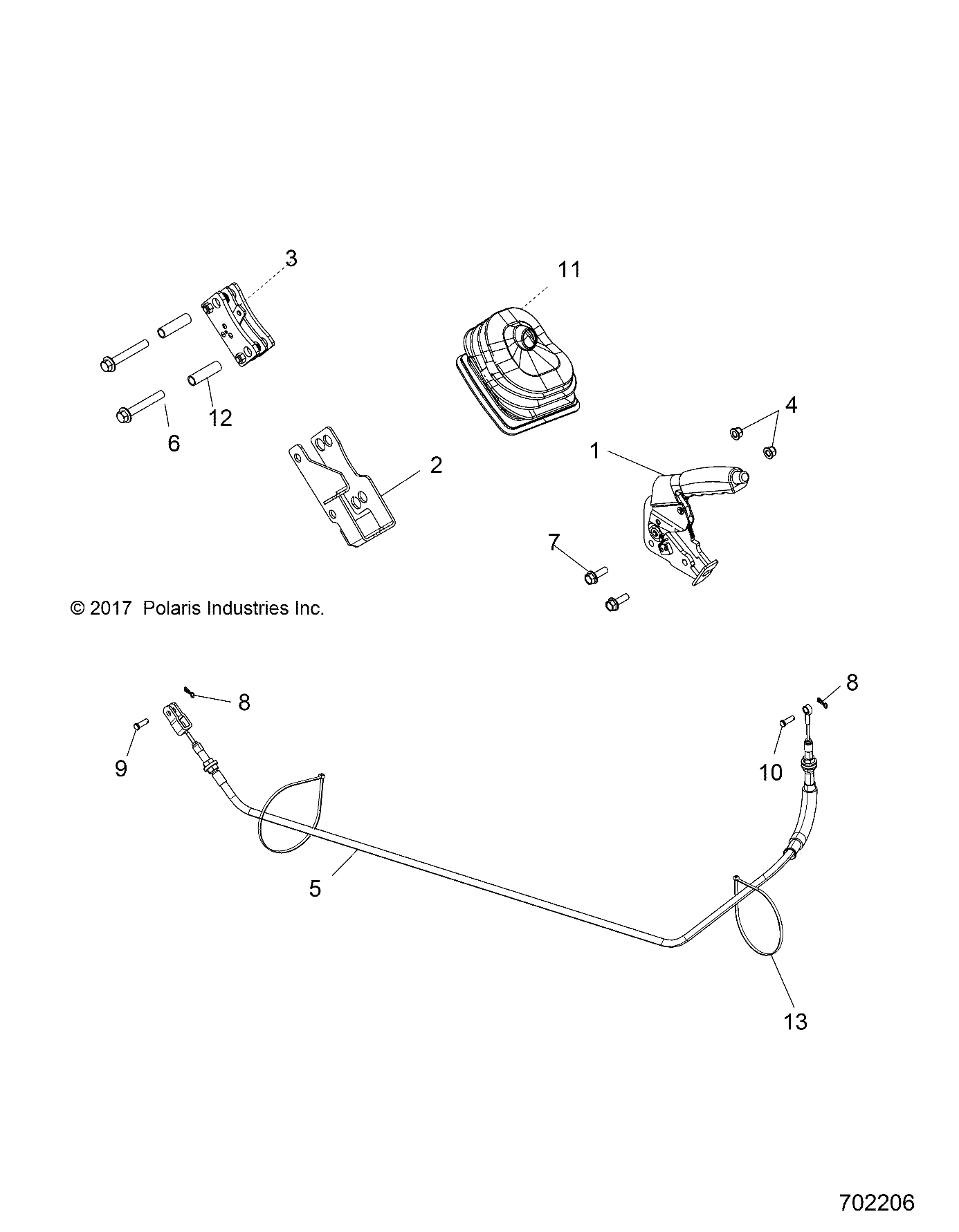 Foto diagrama Polaris que contem a peça 7082102