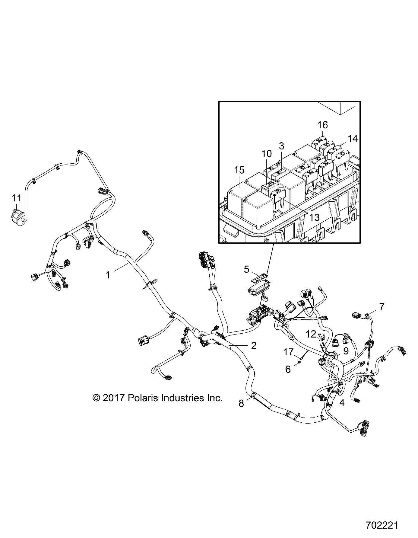 Part Number : 2414064 HARNESS-CHASSIS EPS RZN TR 64