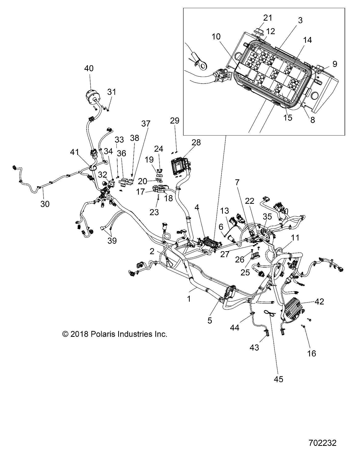 Part Number : 2413868 HARNESS-CHASSIS WINCH TURF EU