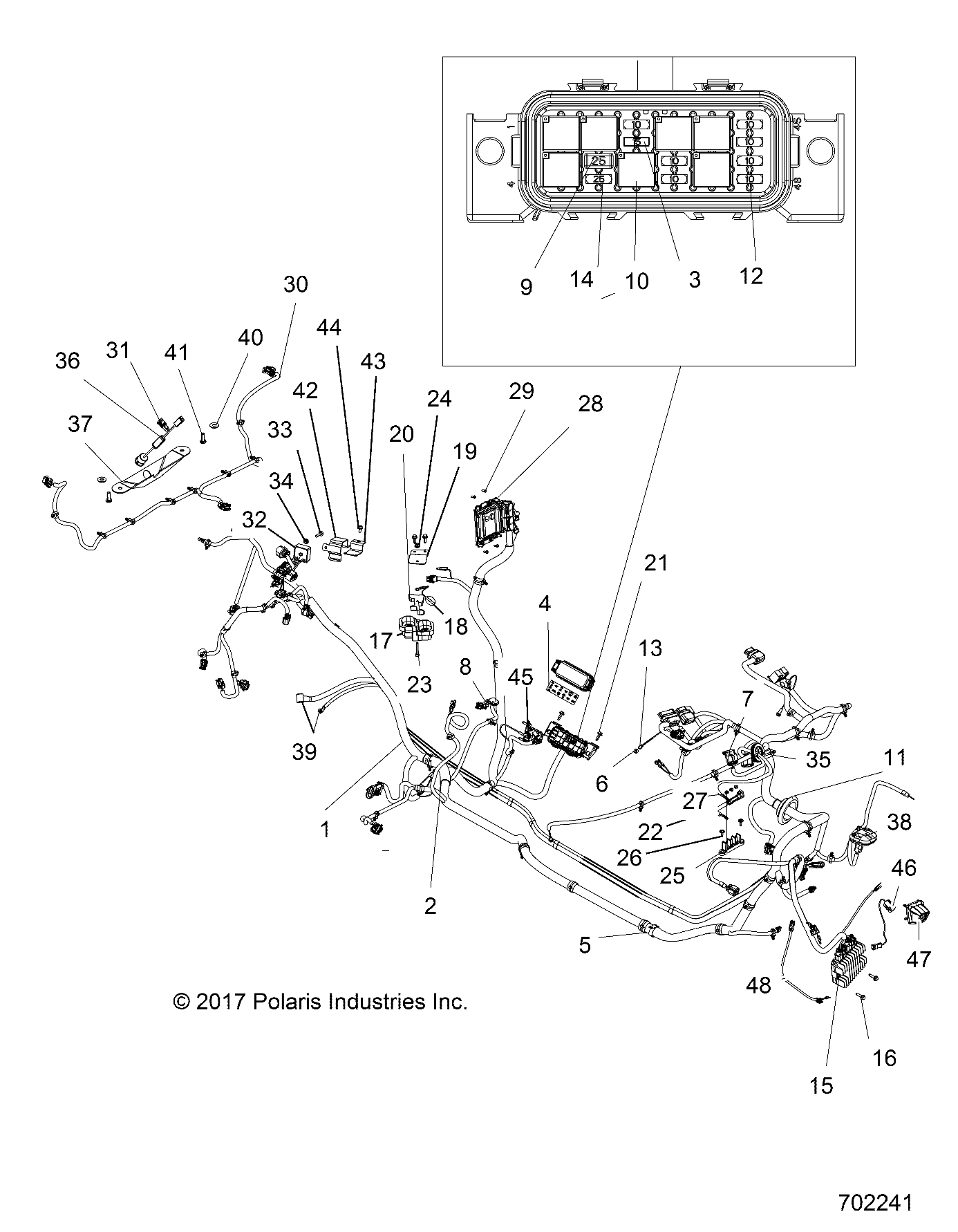 Part Number : 2414324 CHASSIS HARNESS  7 IN DISPLAY