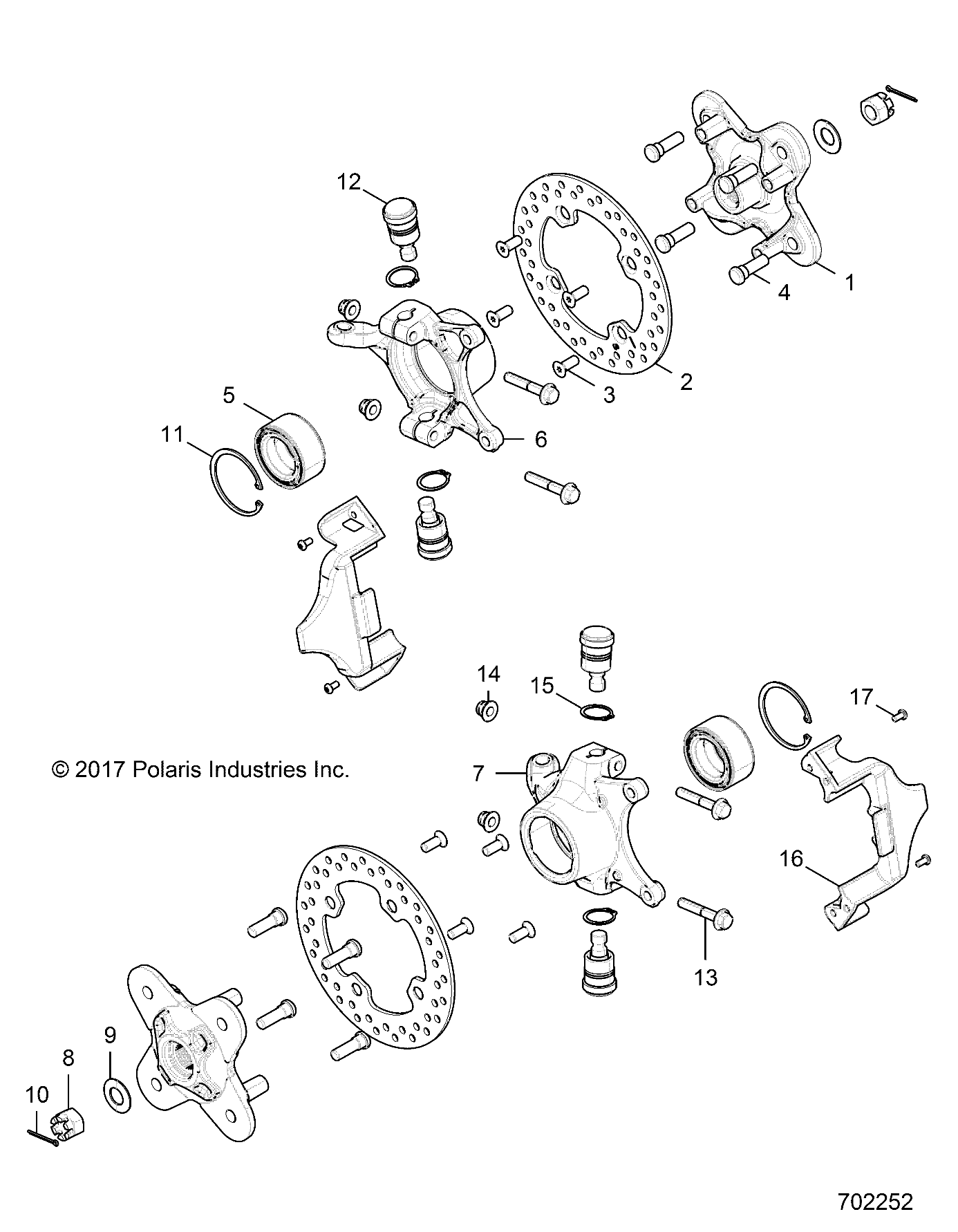 Foto diagrama Polaris que contem a peça 5141366-458