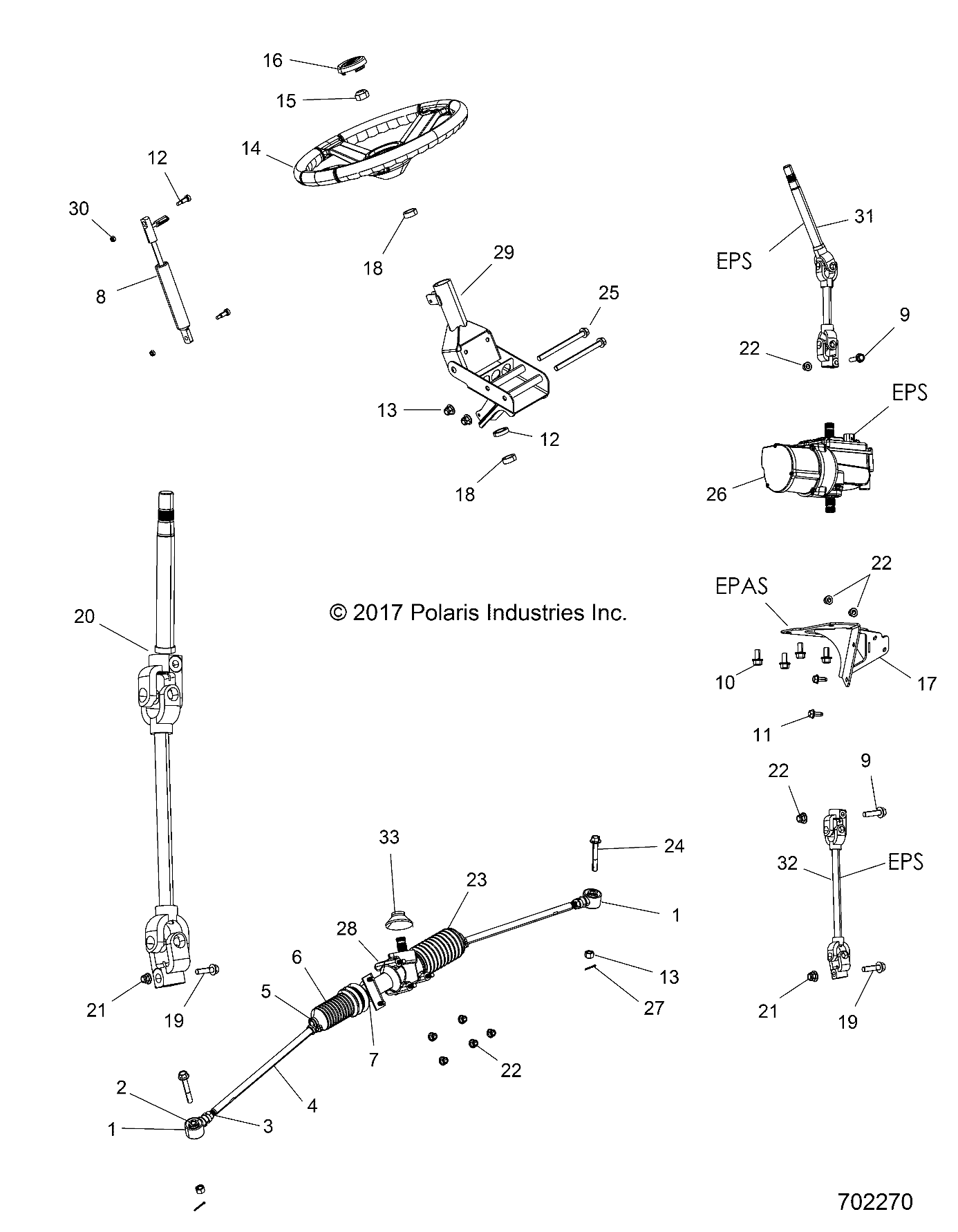 Foto diagrama Polaris que contem a peça 2413661