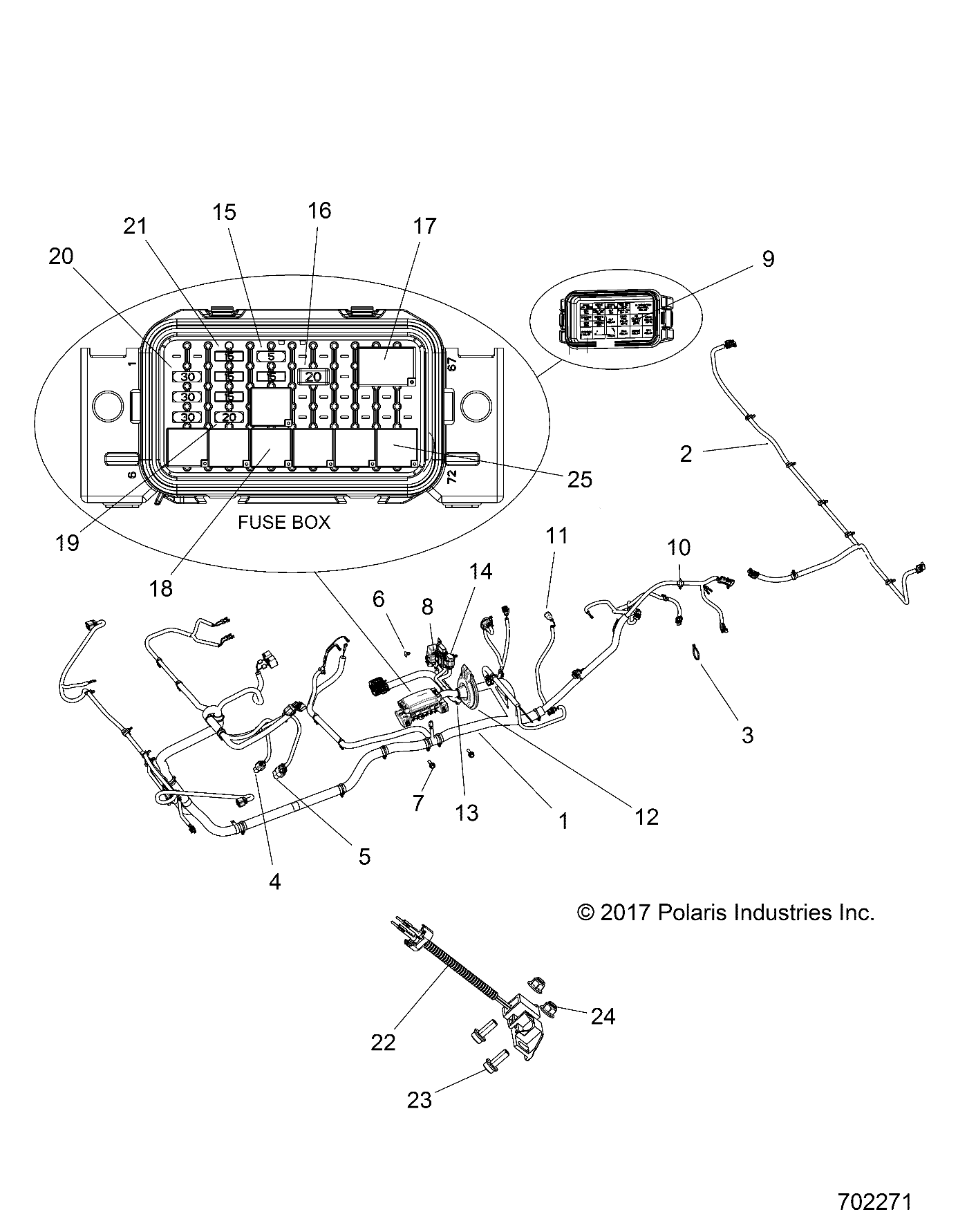 Foto diagrama Polaris que contem a peça 7180966