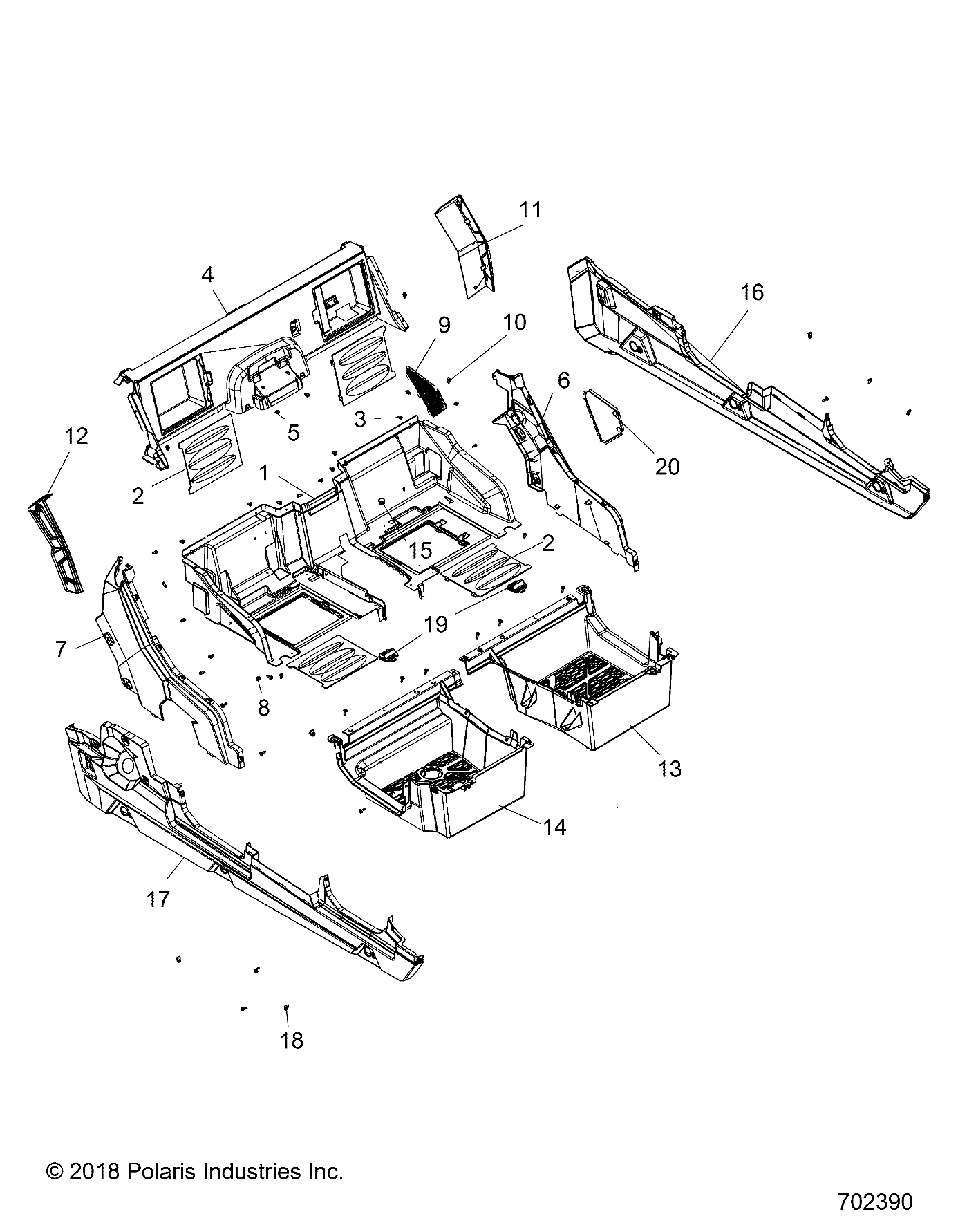 Part Number : 2636184-675 FENDER ASSEMBLY  REAR