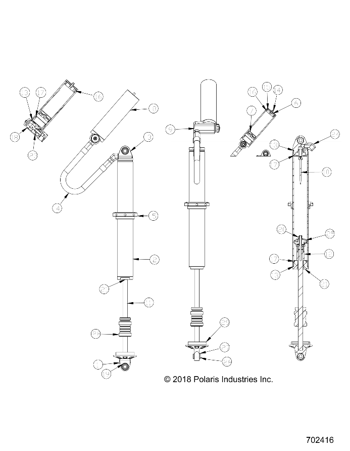 Part Number : 7044780 REMOTE SHOCK  REAR  LEFT