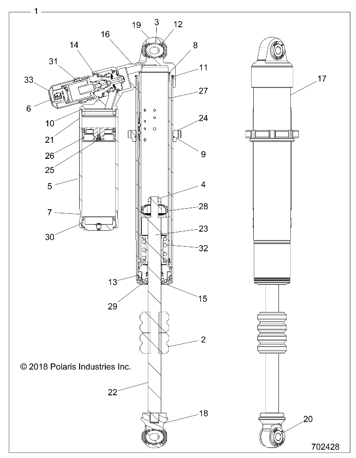 Part Number : 7045187 FRONT SHOCK  RIGHT