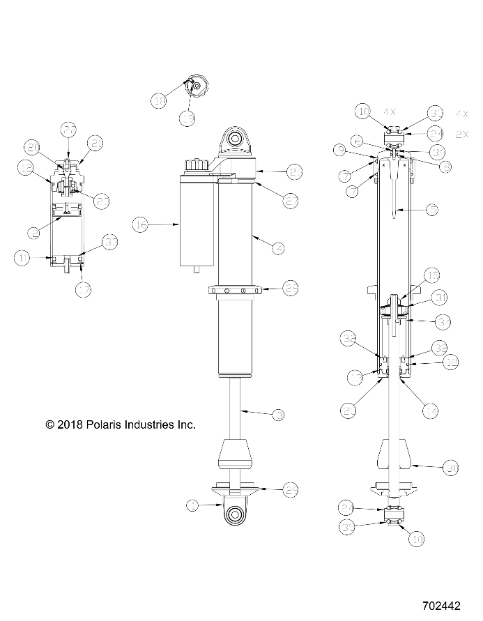 Foto diagrama Polaris que contem a peça 1800866