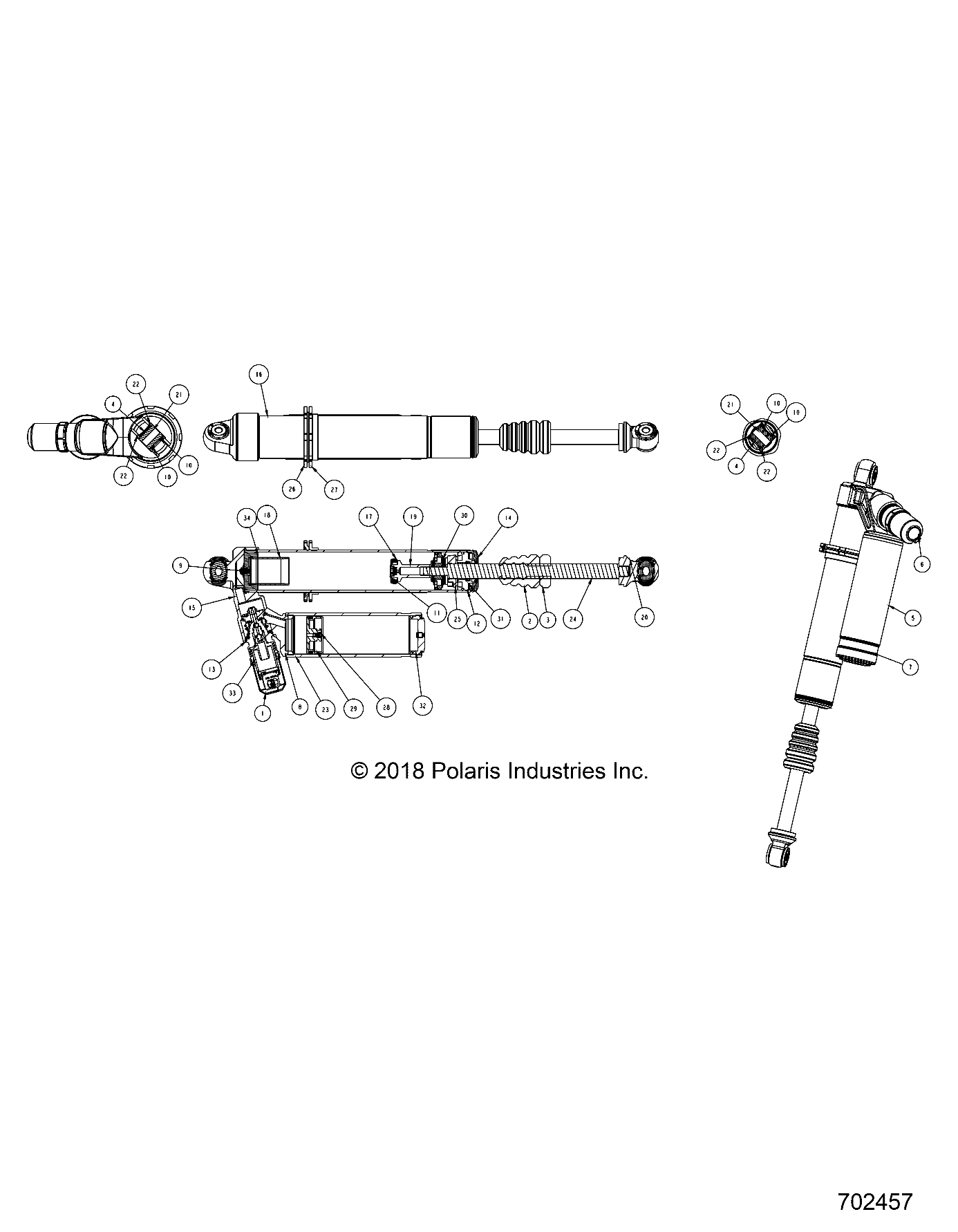 Foto diagrama Polaris que contem a peça 7045044
