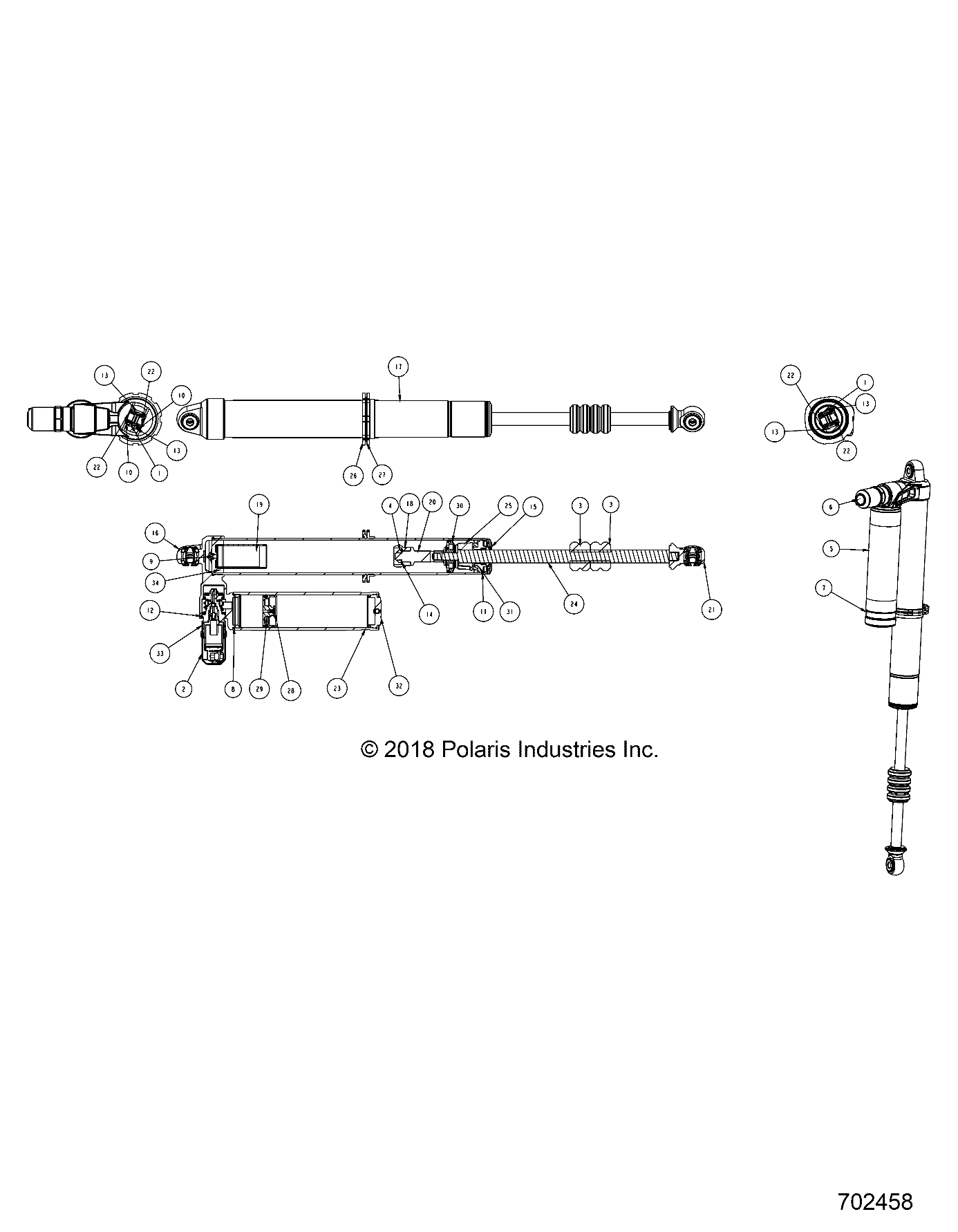 Foto diagrama Polaris que contem a peça 7045047