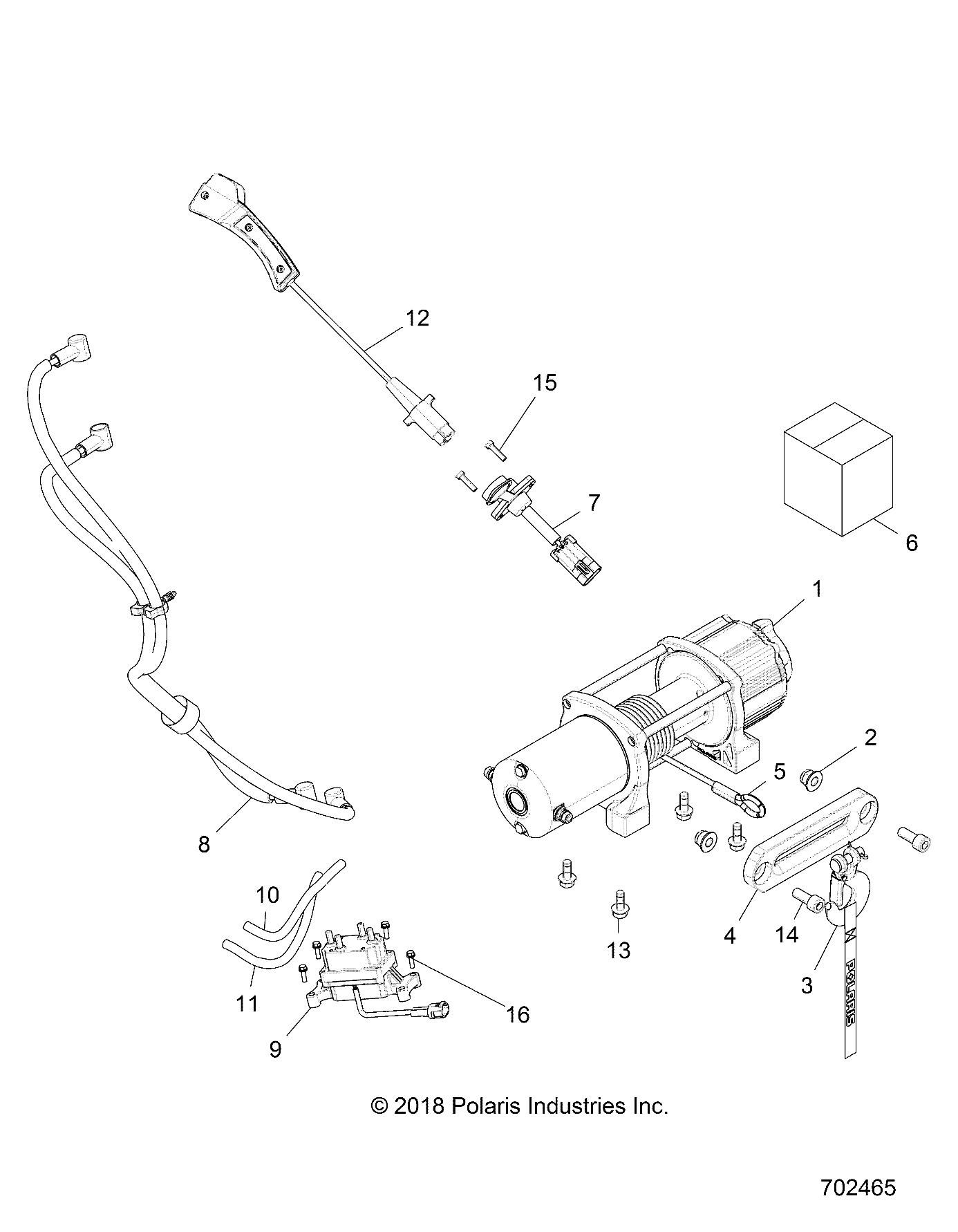 Foto diagrama Polaris que contem a peça 4013470-350