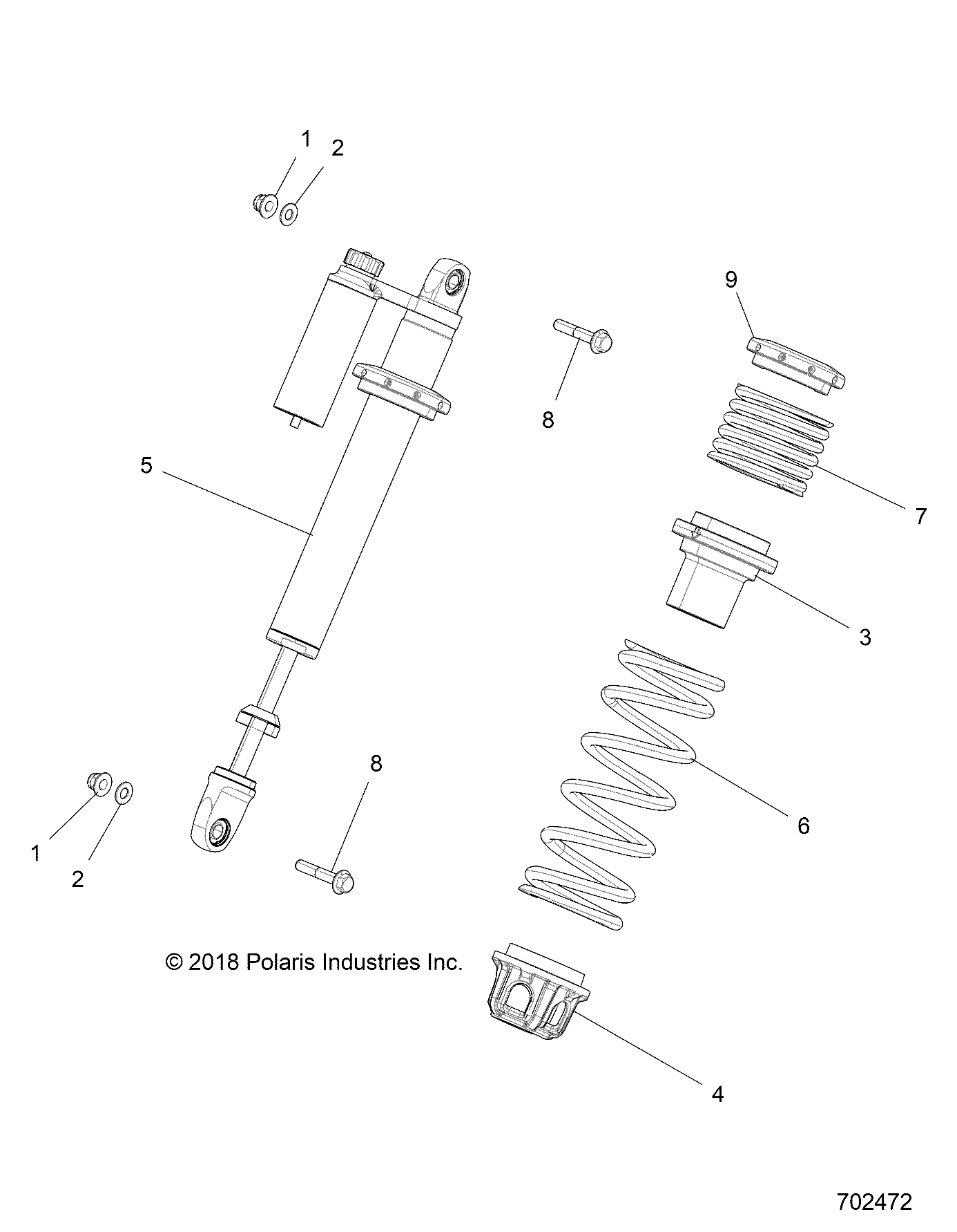 Part Number : 7044600-589 SPRING 325#  13.25 IN  ORANGE