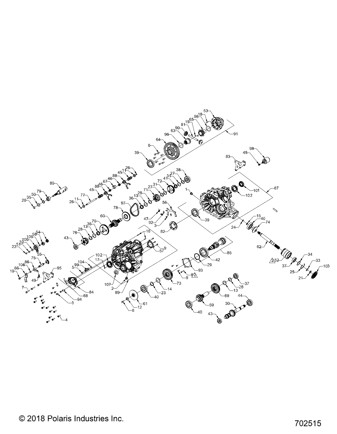 Foto diagrama Polaris que contem a peça 1334113