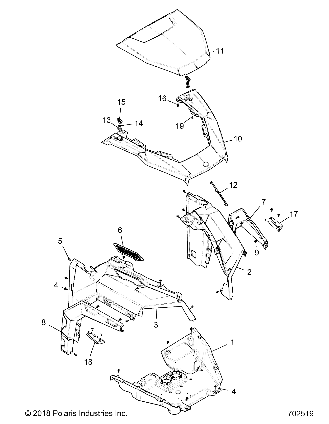 Part Number : 5453149-599 FENDER  FRONT  LEFT  WHITE LIG