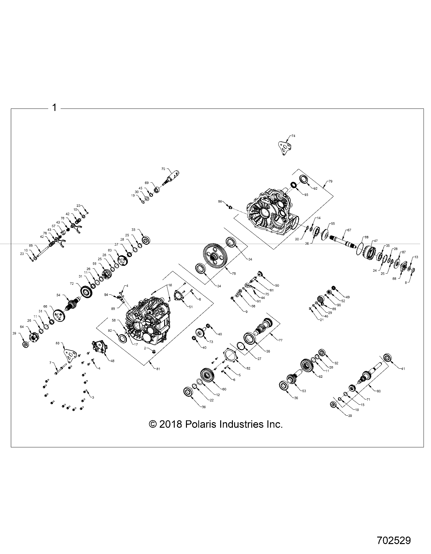 Part Number : 1333940 COMPLETE GEARCASE ASSEMBLY