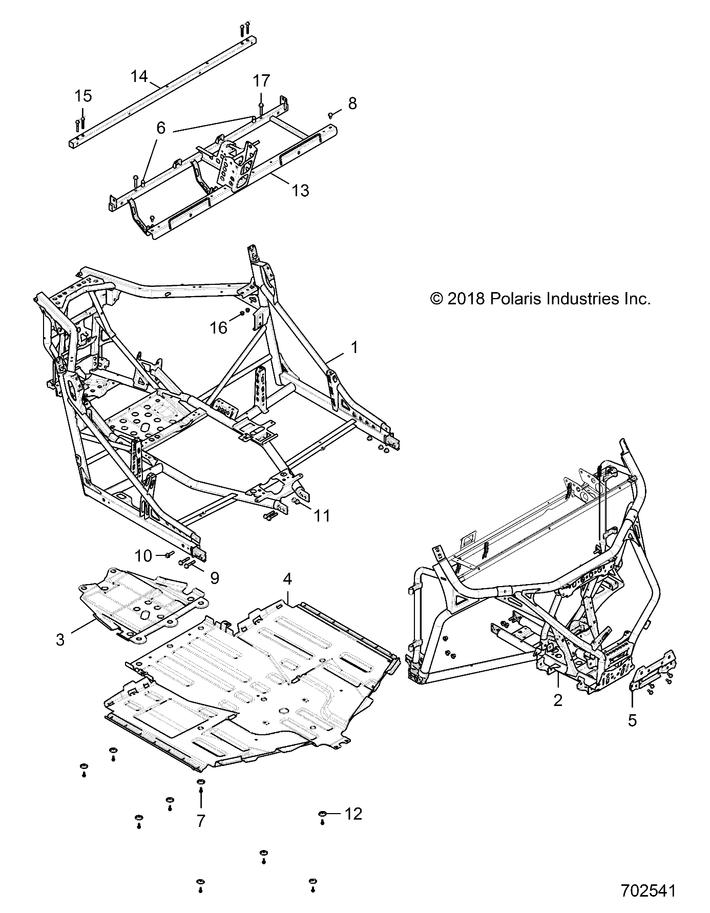 Part Number : 1024119-458 MAIN FRAME WELD  MATTE BLACK