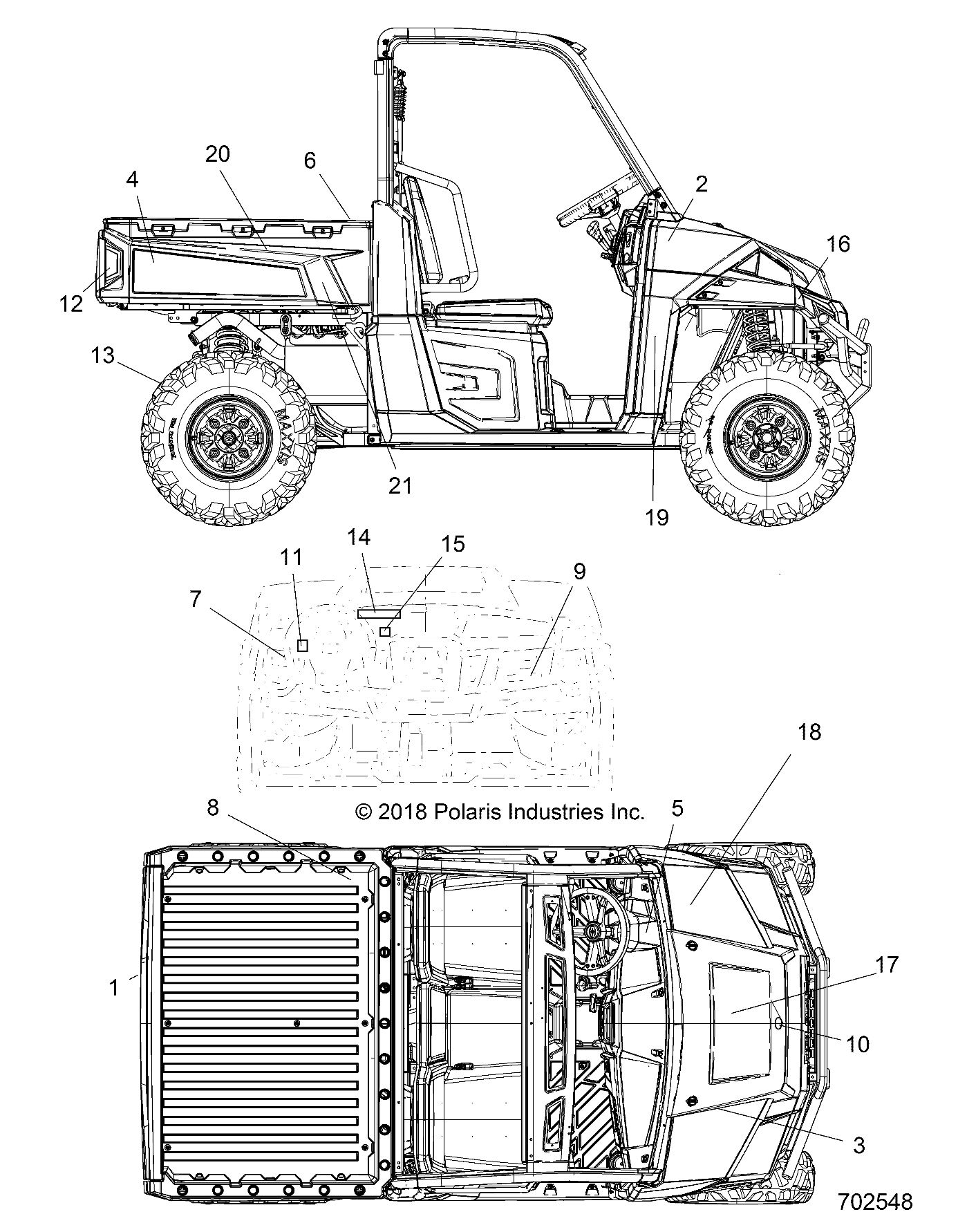 Foto diagrama Polaris que contem a peça 7183092