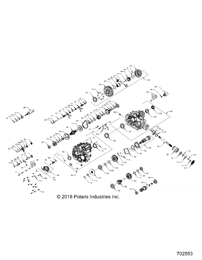 Part Number : 1334086 ASM-GEARCASE COMPLETE DIFF PB