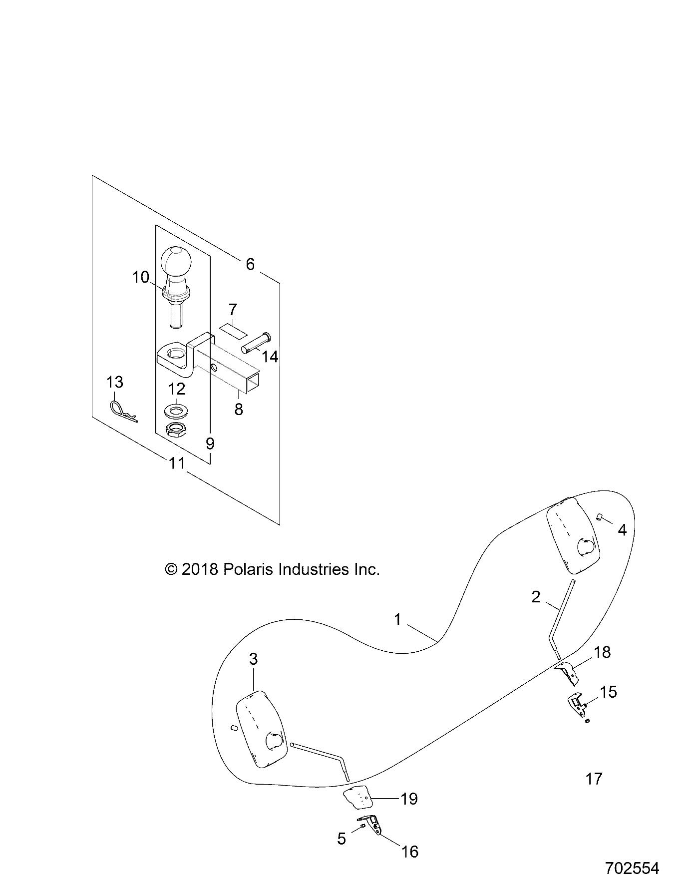 Part Number : 5266840-458 BRKT-MIRROR MOUNT RH BLK