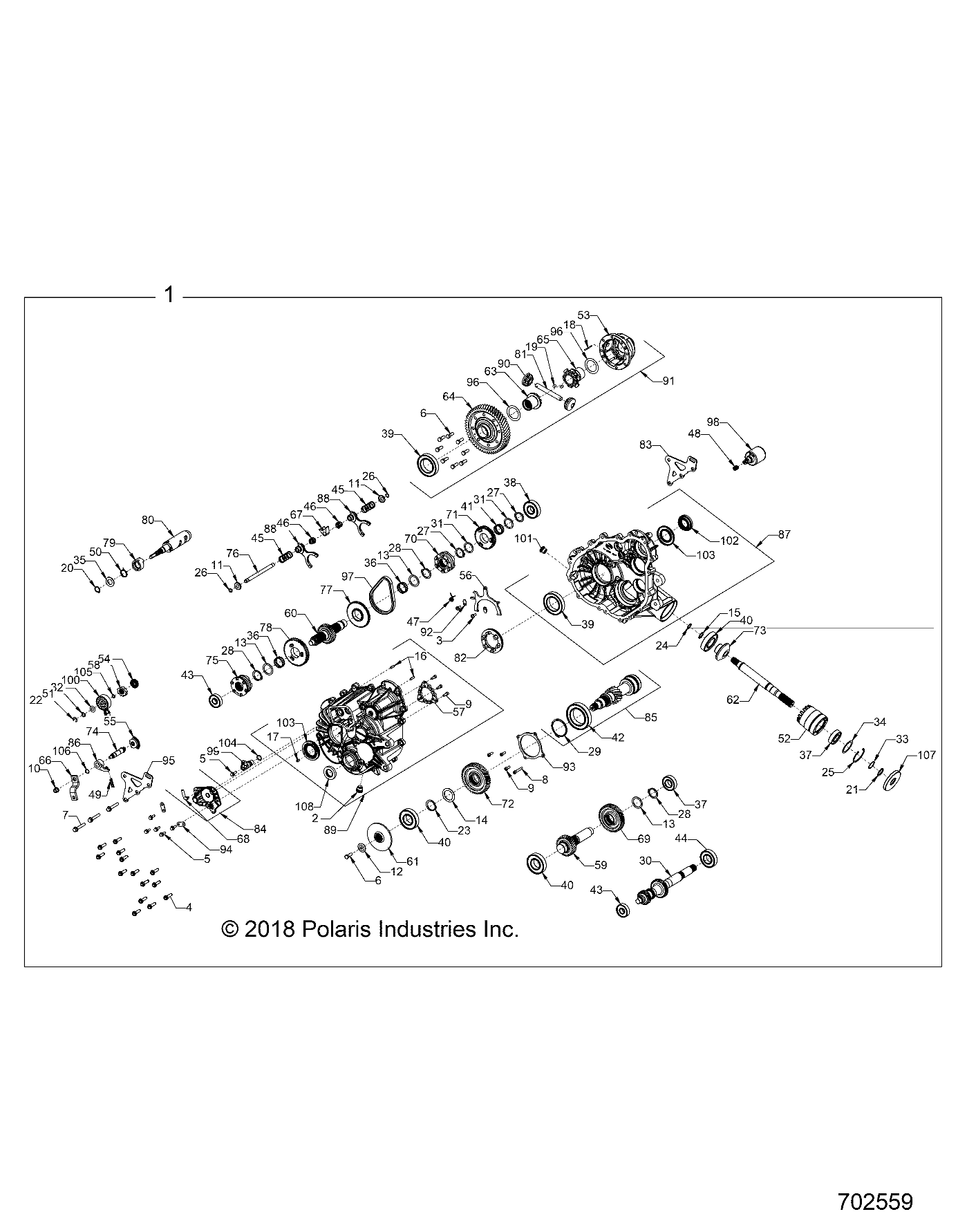 Foto diagrama Polaris que contem a peça 1334088