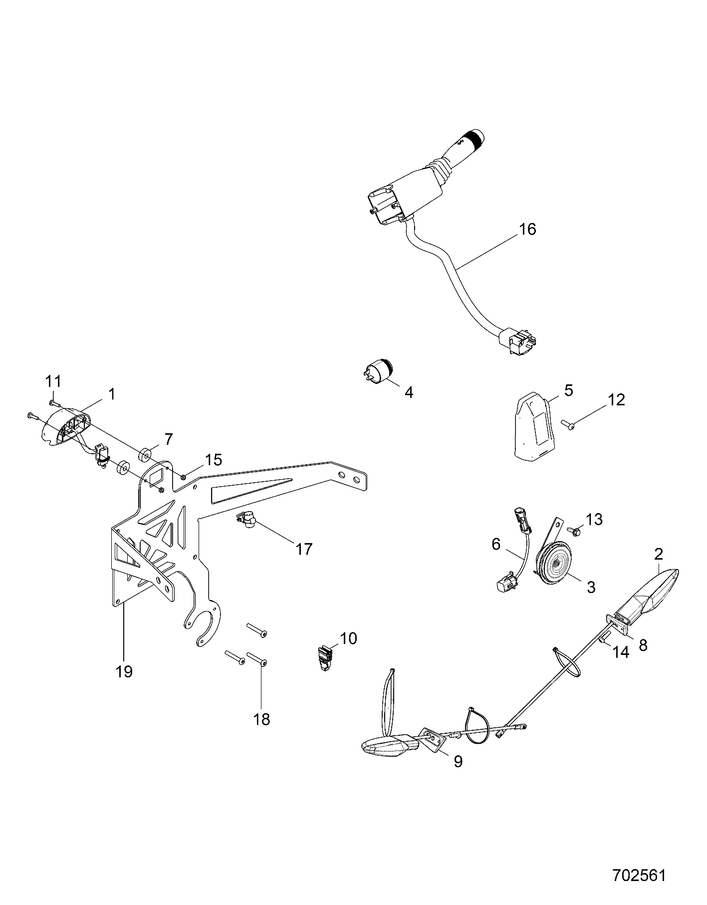 Part Number : 5266768-458 BRKT-LICENSE PLATE TR BLK