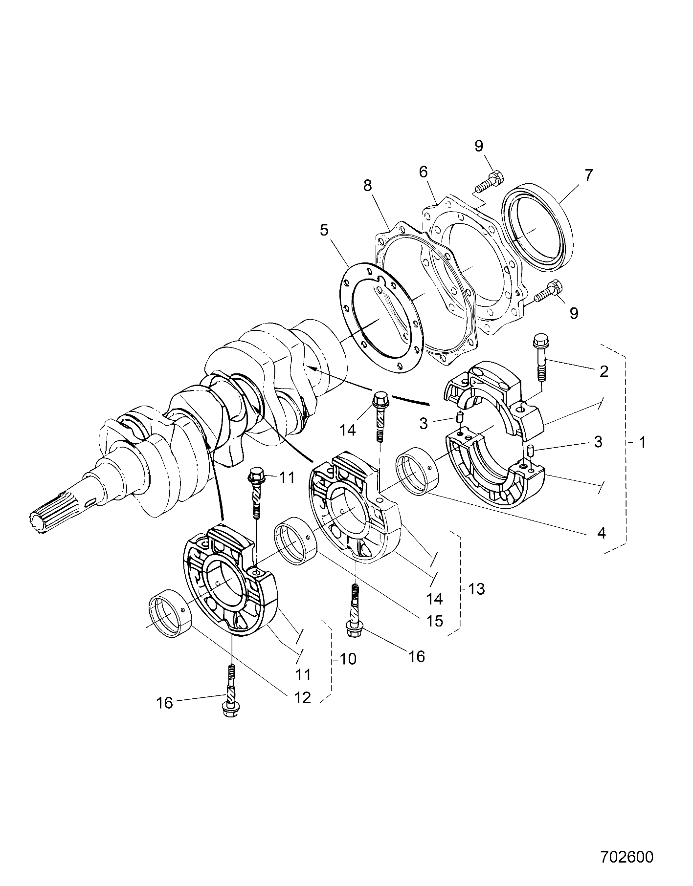 Part Number : 3070559 METAL ASSY(2 CRANKSHAFT)