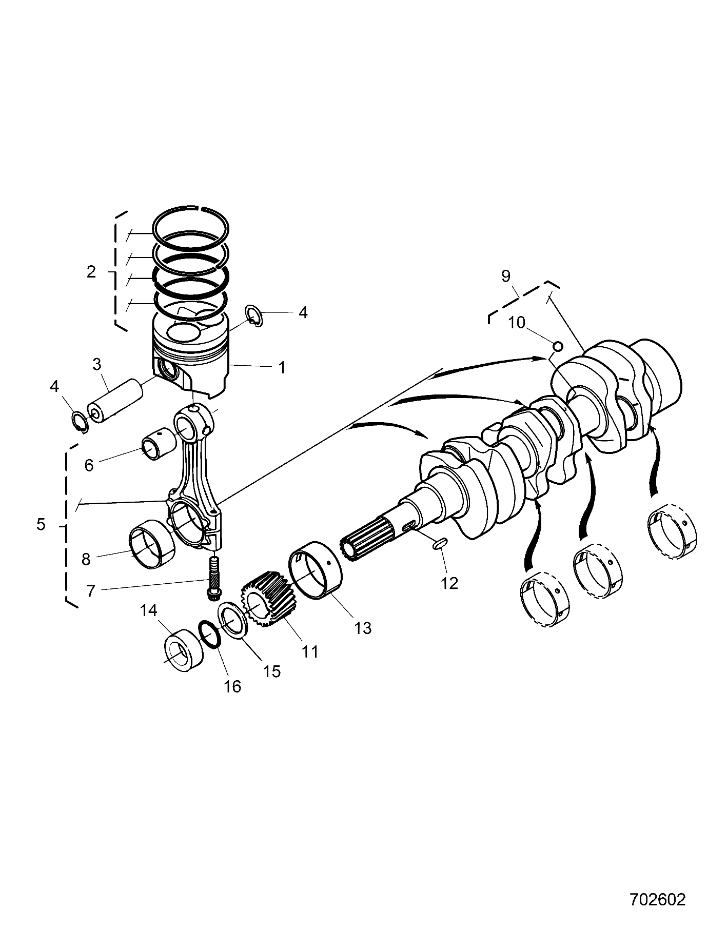 Part Number : 3070598 CRANKSHAFT COMPRESSION