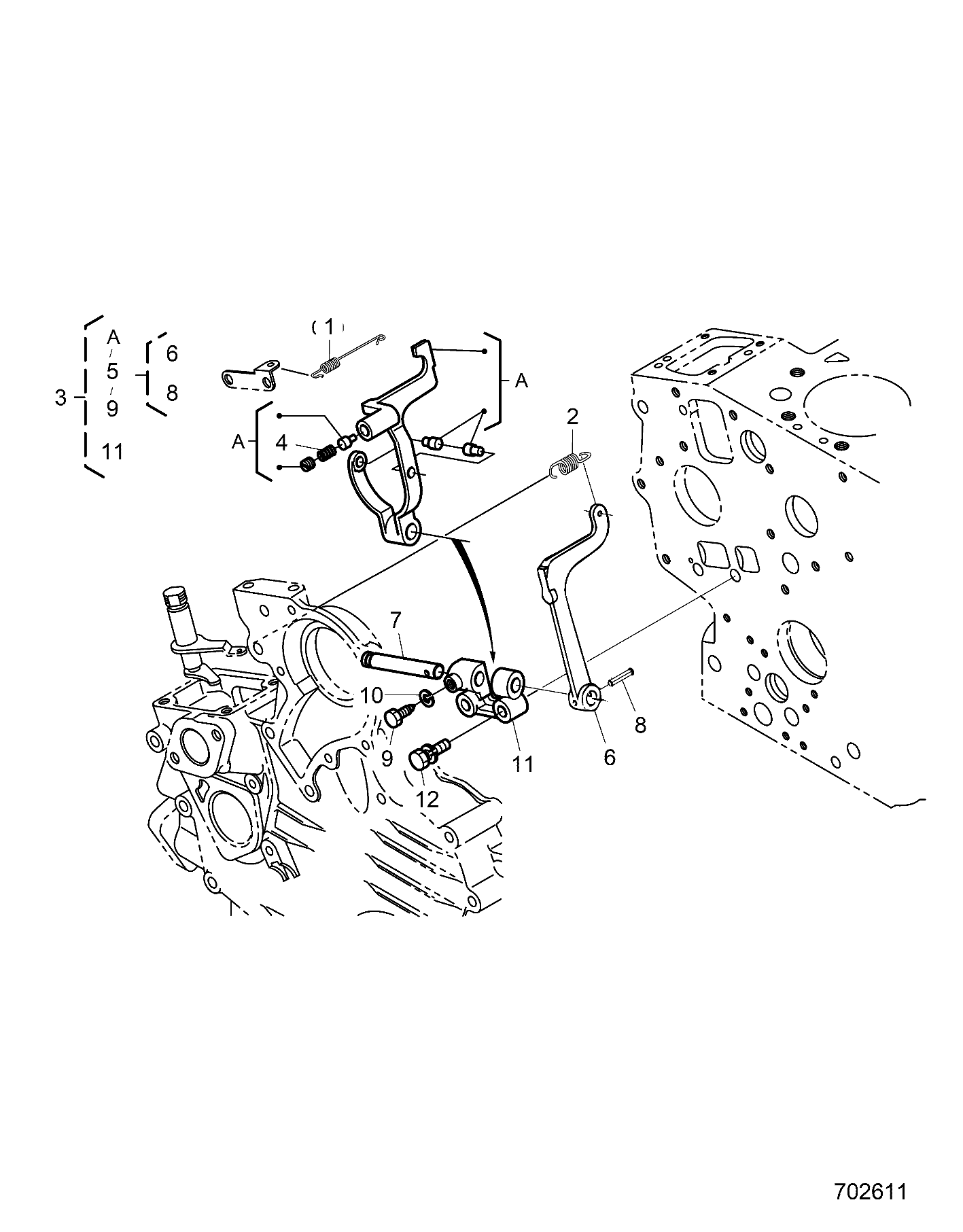 Part Number : 3070675 FORK LEVER ASSEMBLY