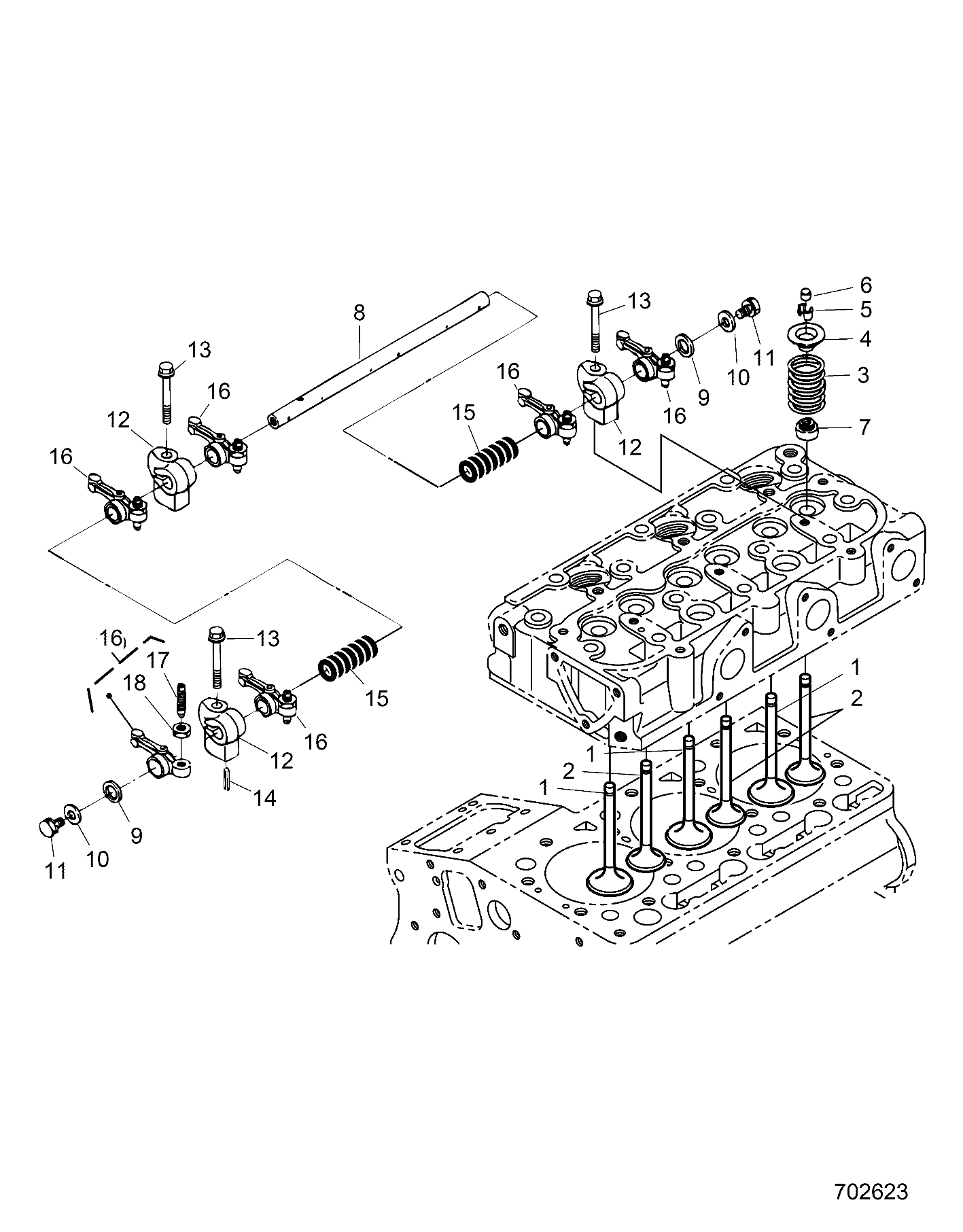 Part Number : 3070727 BRACKET  ROCKER ARM