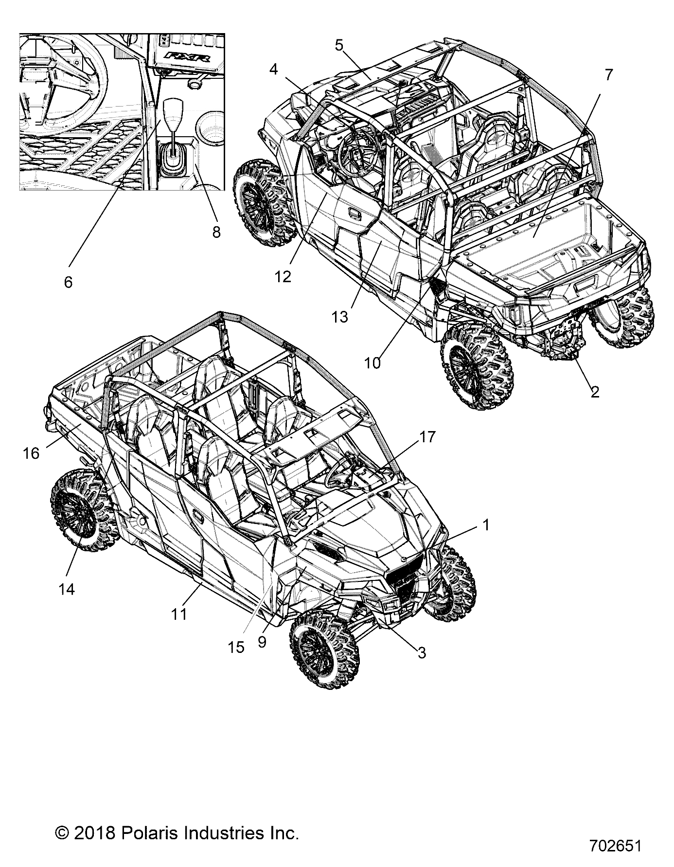 Foto diagrama Polaris que contem a peça 7191365