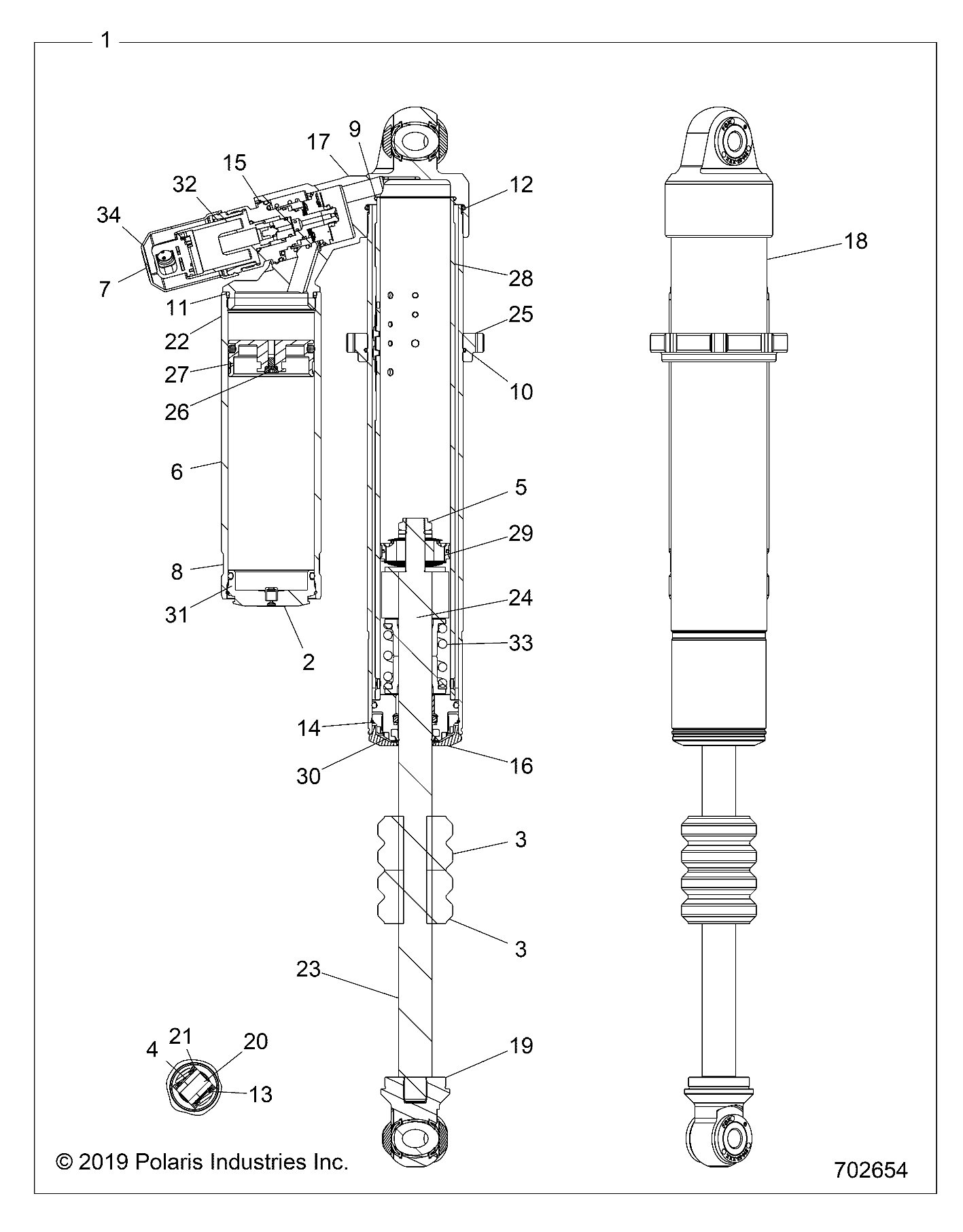 Part Number : 7045407 SHOCK-FRONT 72 IBPLV LTD RH