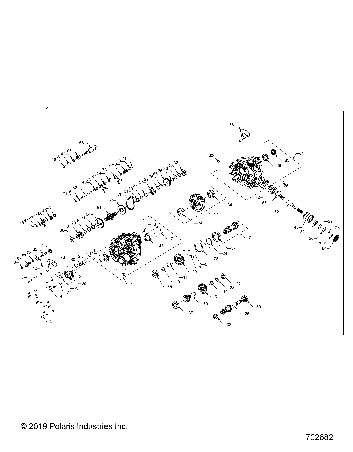 Foto diagrama Polaris que contem a peça 1334346