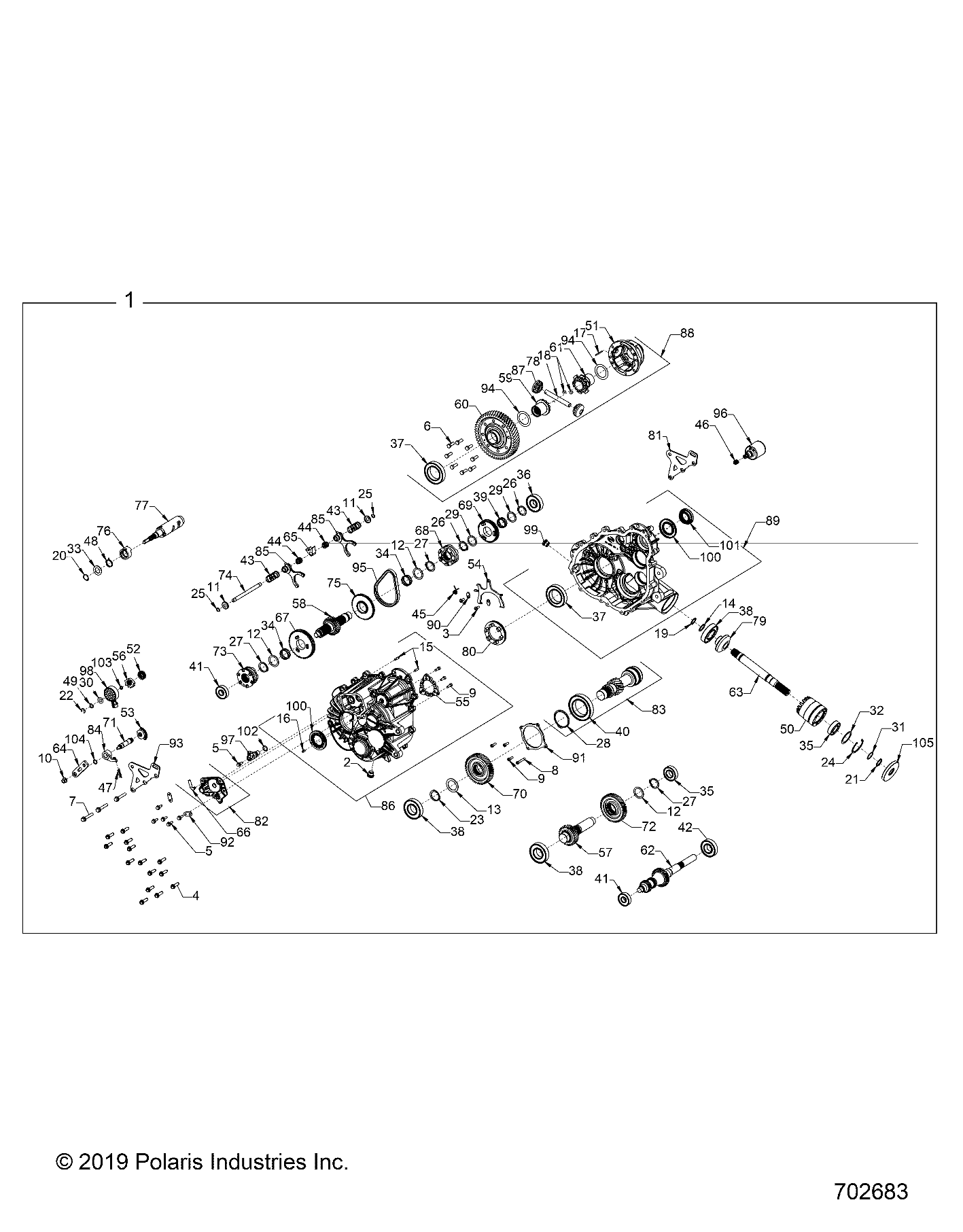 Foto diagrama Polaris que contem a peça 1334287