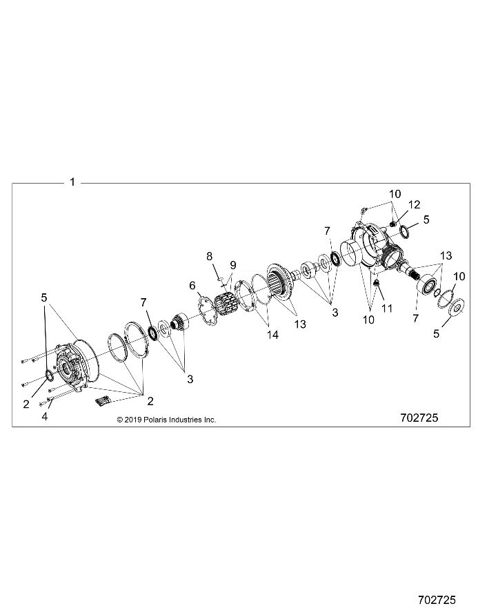 Foto diagrama Polaris que contem a peça 1334323