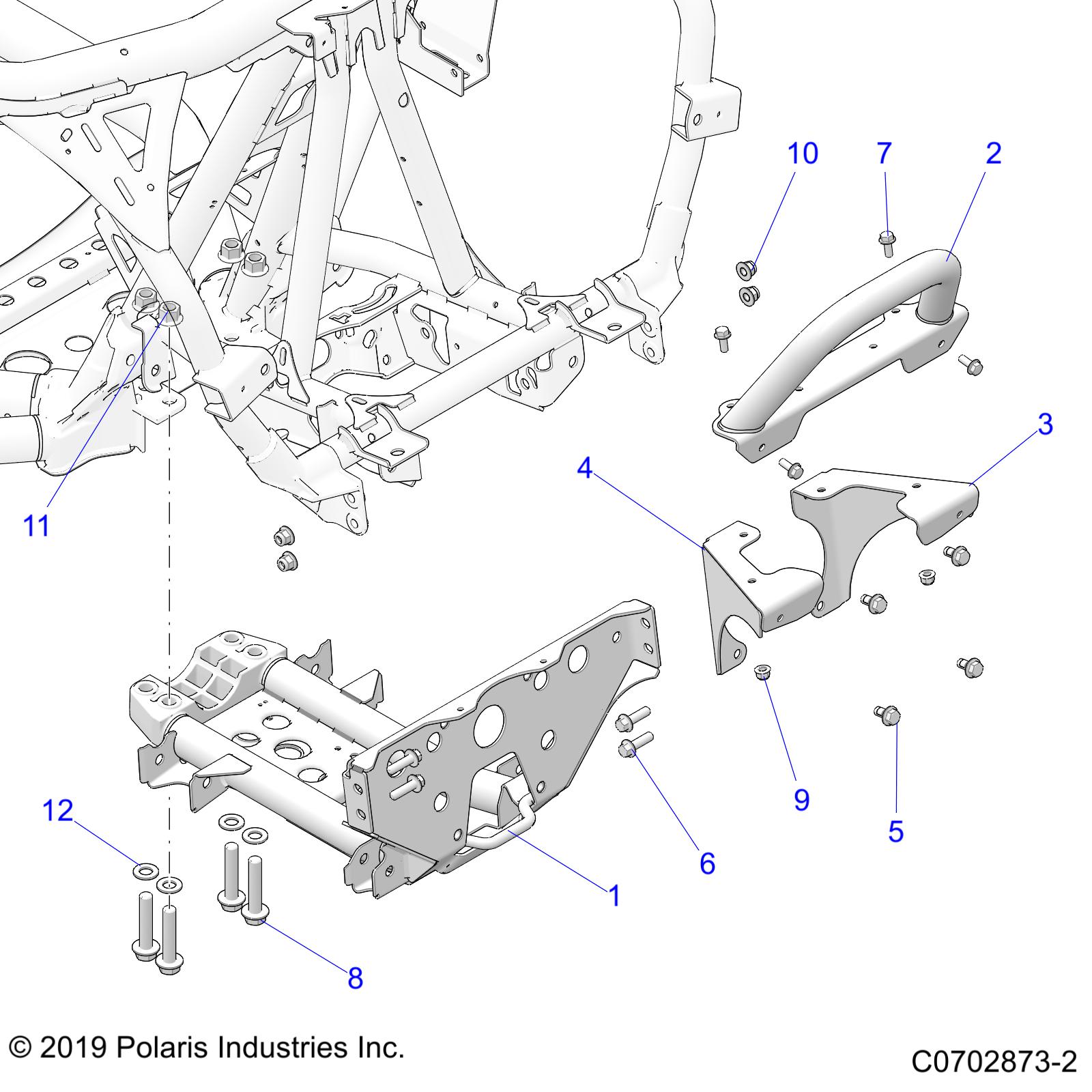 Part Number : 5267507-458 BRKT-FRONT BUMPER LH BLK