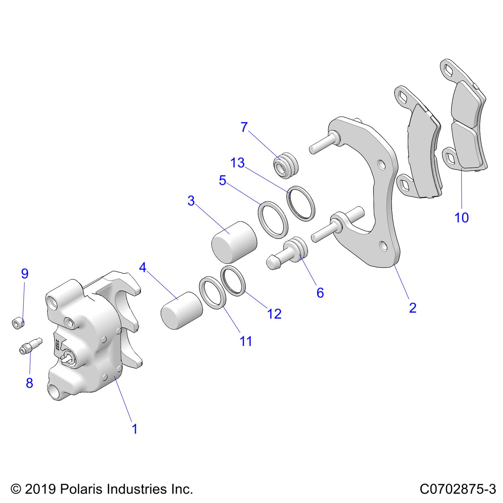 Part Number : 1913196 BRAKE CALIPER ASSEMBLY  REAR