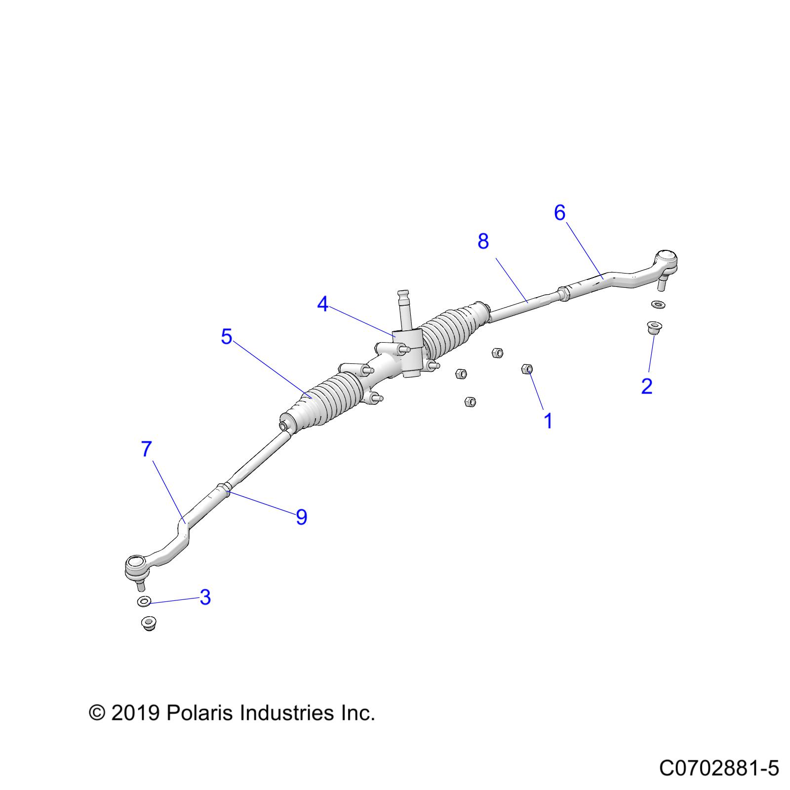 Foto diagrama Polaris que contem a peça 7061257