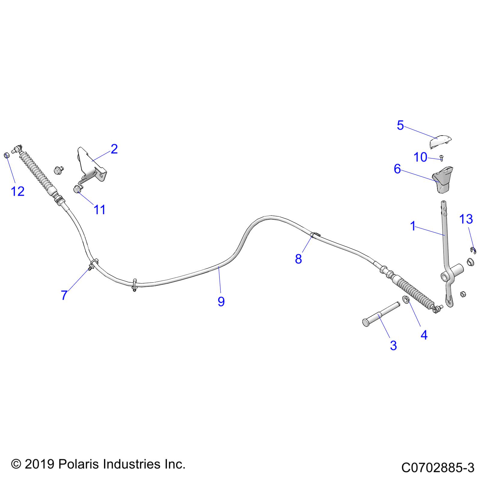 Foto diagrama Polaris que contem a peça 7083012