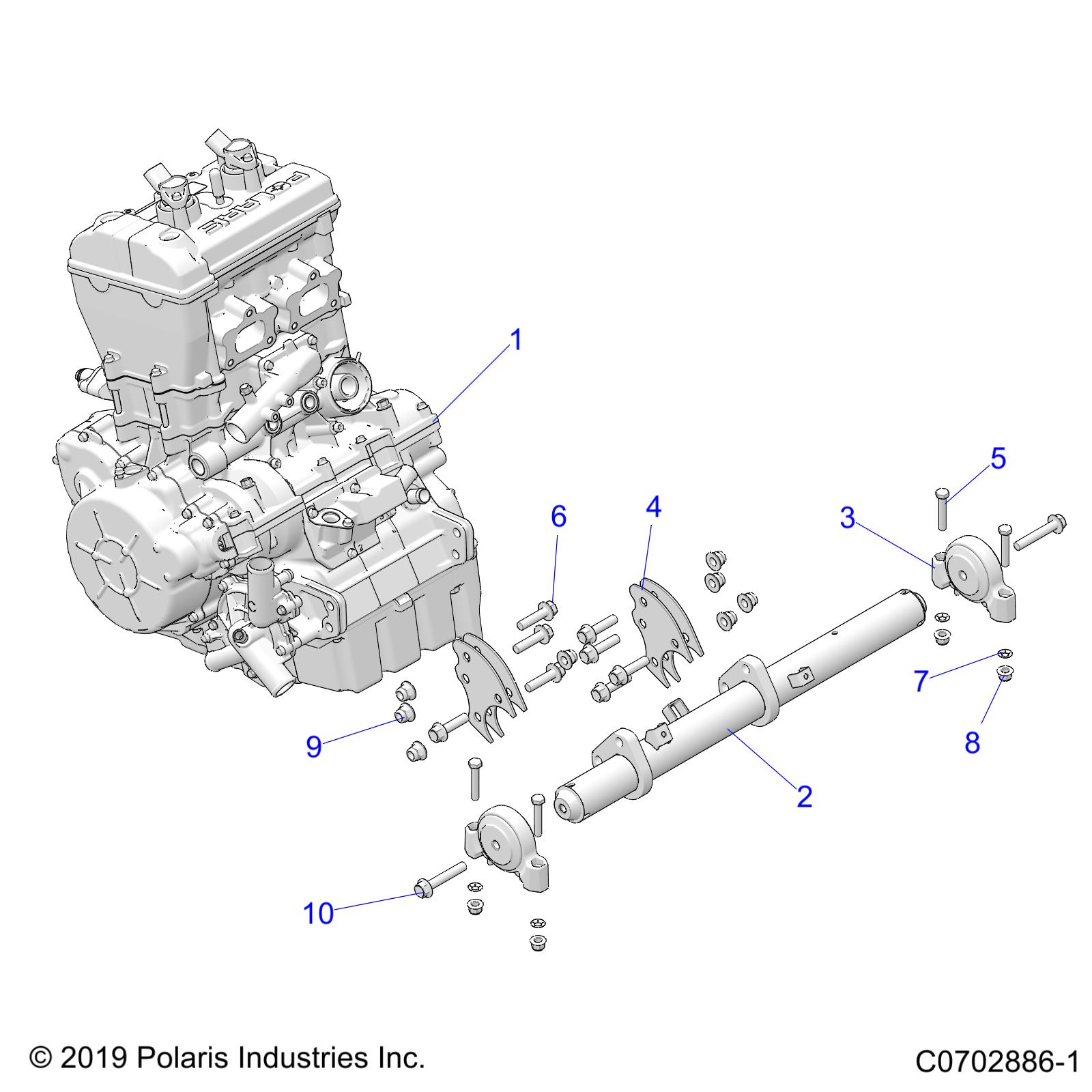 Foto diagrama Polaris que contem a peça 1025640-329