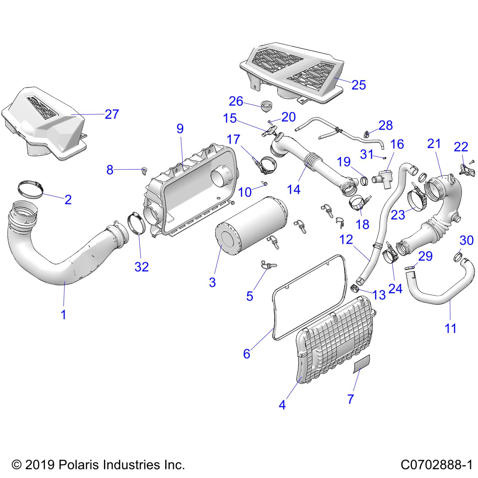 Foto diagrama Polaris que contem a peça 1241313