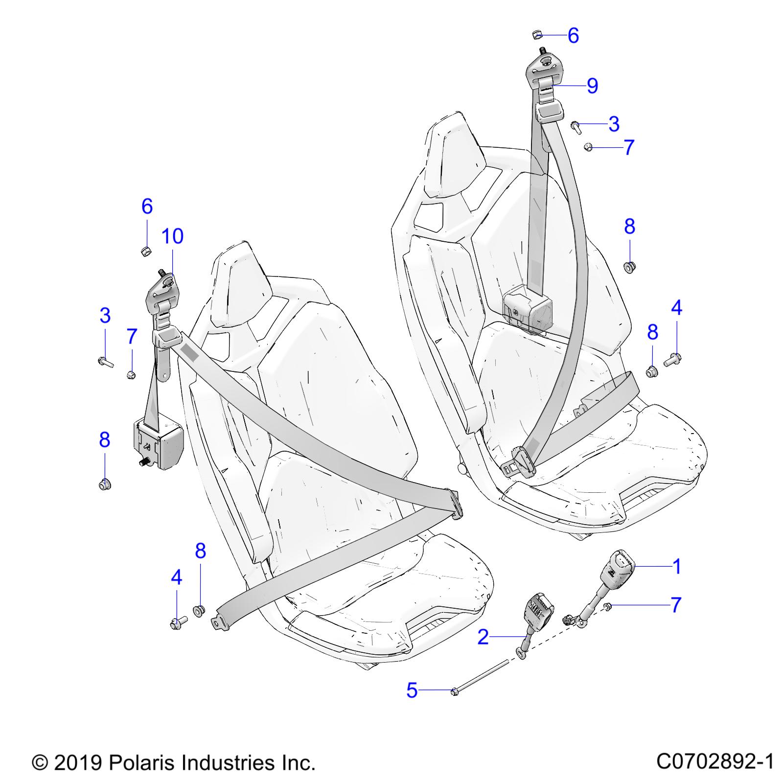 Foto diagrama Polaris que contem a peça 2637074