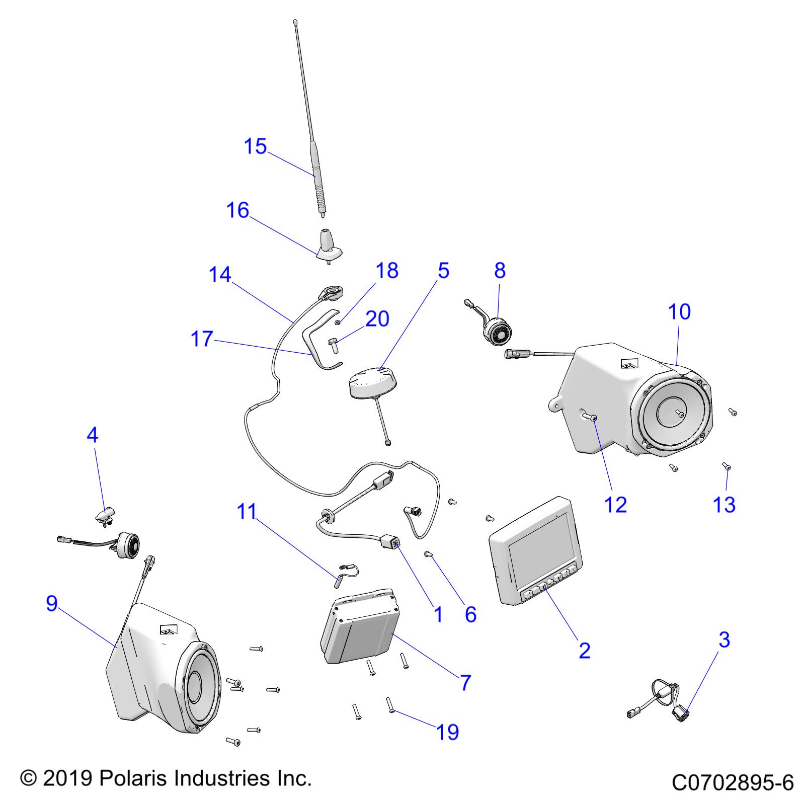 Foto diagrama Polaris que contem a peça 2414846