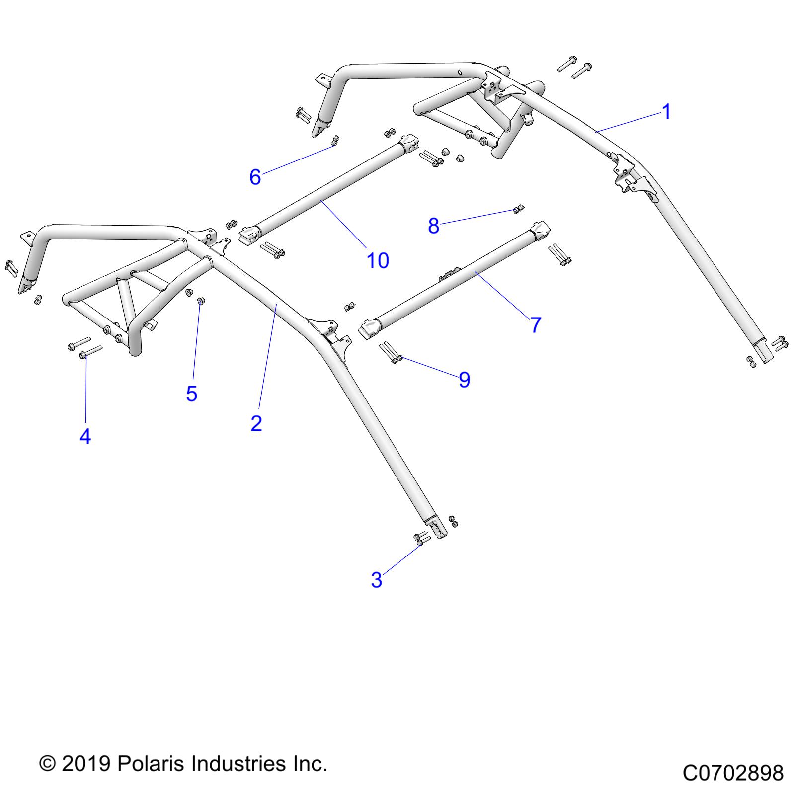 Foto diagrama Polaris que contem a peça 1025809-458