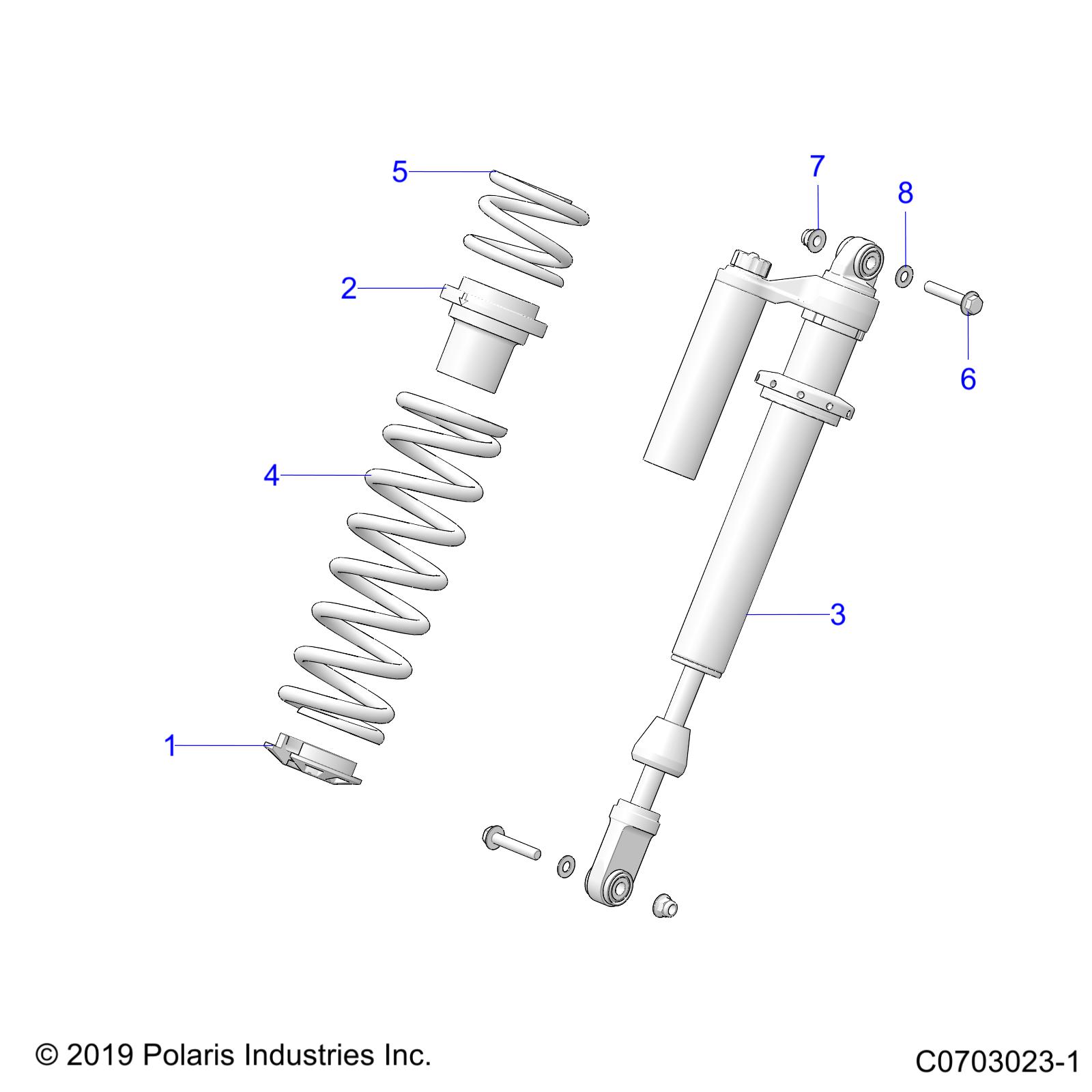 Foto diagrama Polaris que contem a peça 7045376