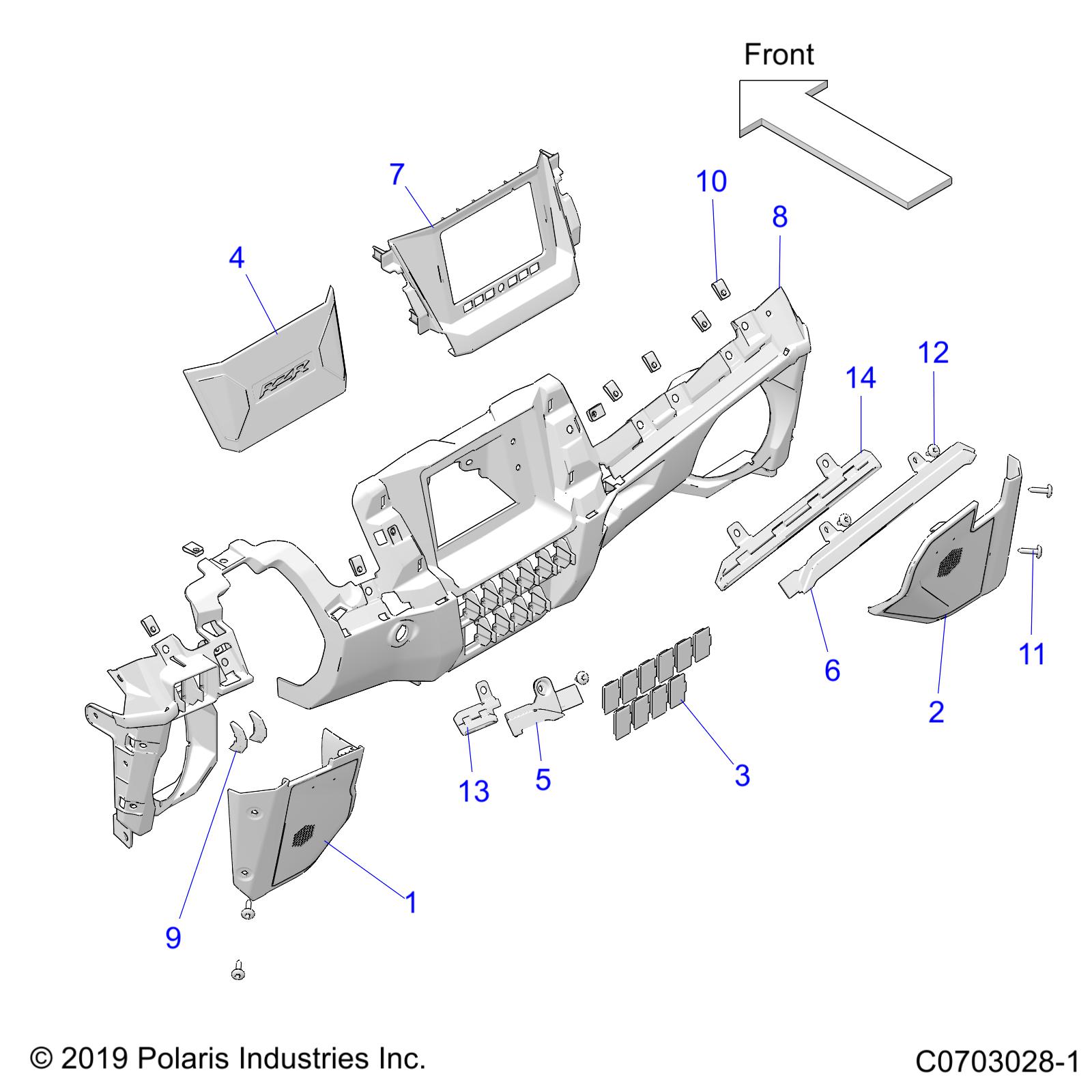 Foto diagrama Polaris que contem a peça 5455986-070