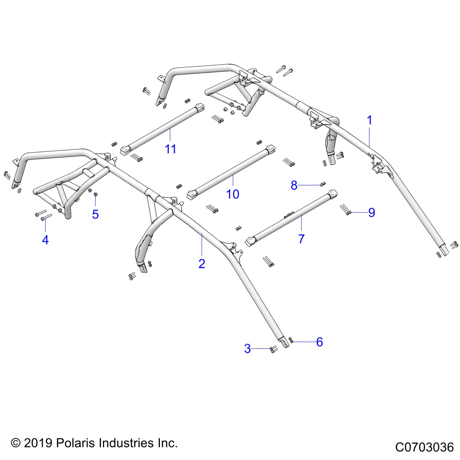 Foto diagrama Polaris que contem a peça 1025306-458