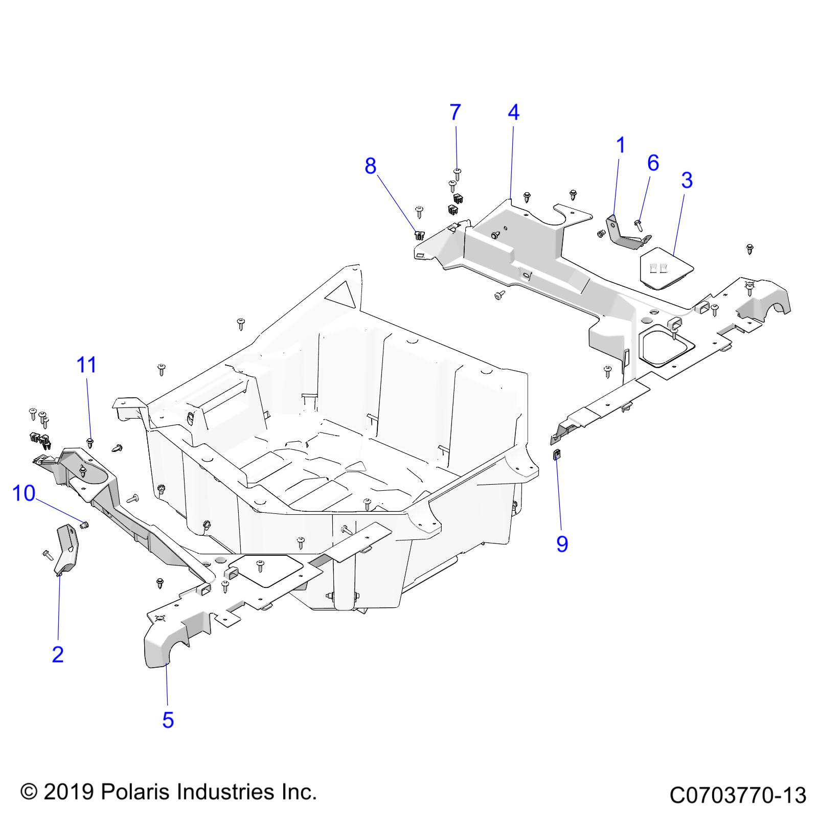 Part Number : 5455185-070 FENDER  REAR  INNER  RIGHT  GL